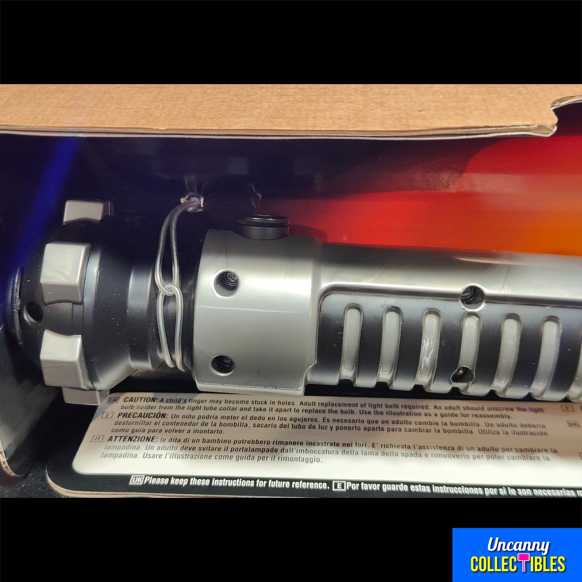 Star Wars Episode 1 Electronic Expandable Obi Wan Kenobi Lightsaber 1999 91cm