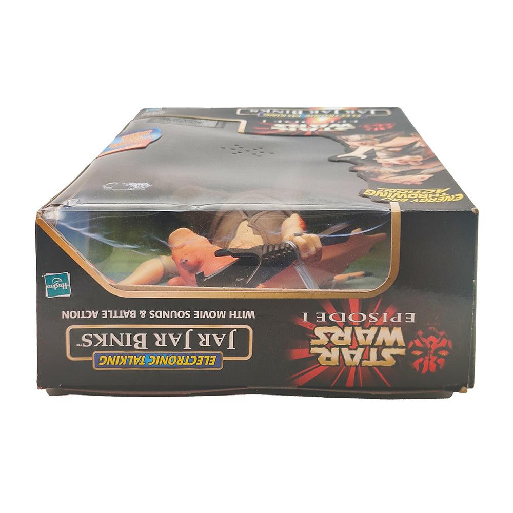 Star Wars Episode 1 Electronic Talking Jar Jar Binks With Movie Sounds and Battle Action 30 cm Action Figure Hasbro 1999 – Star Wars, Hasbro, 30 cm, 1999, pre-owned collector piece, Uncanny Collectibles Dublin Ireland