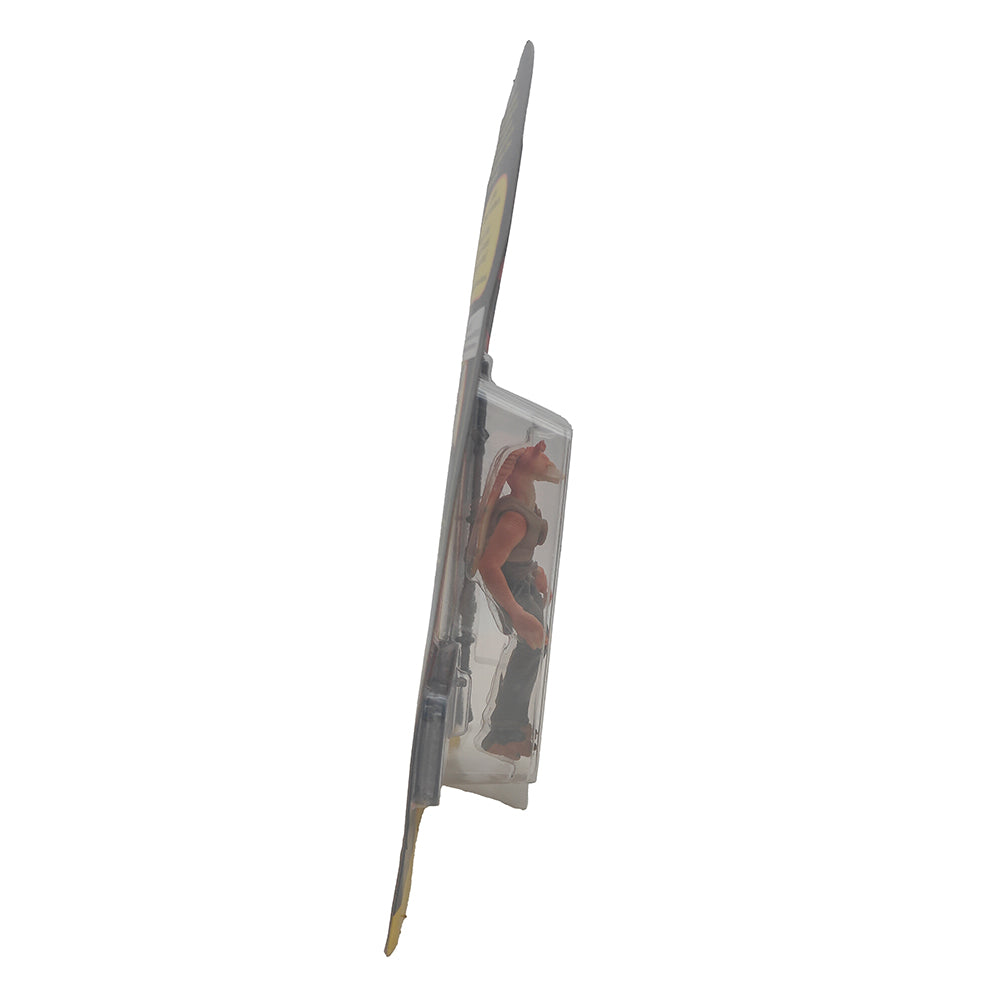 Star Wars Episode 1 Jar Jar Binks With Gungan Battle Staff CommTech Chip 3.75 Inch Action Figure Hasbro 1999 – Star Wars, Hasbro, 9.5 cm, 1999, pre-owned collector piece, Uncanny Collectibles Dublin Ireland