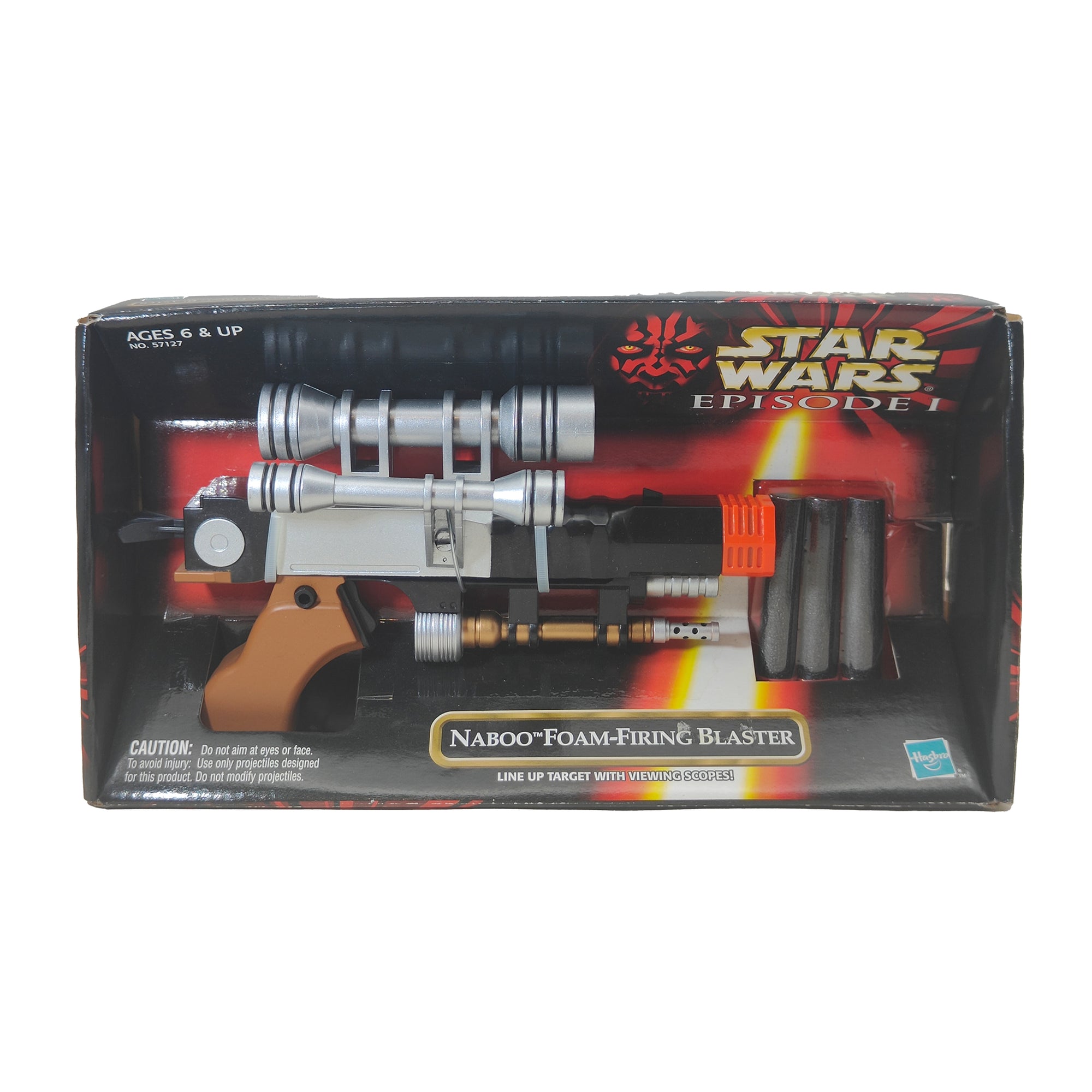 Star Wars Episode 1 Naboo Foam Firing Blaster Hasbro 1998