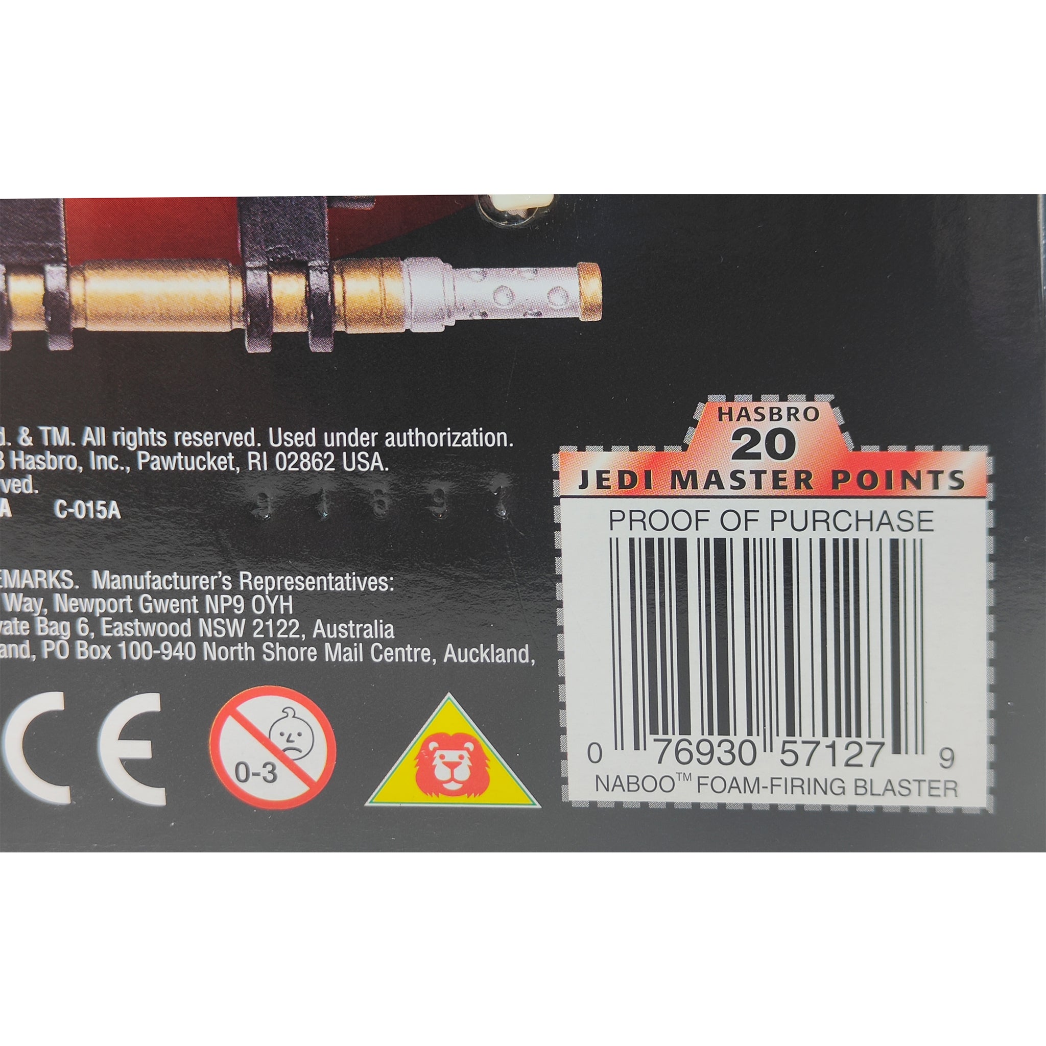 Star Wars Episode 1 Naboo Foam Firing Blaster Hasbro 1998 – Star Wars, Hasbro, 20 cm, 1998, pre-owned collector piece, Uncanny Collectibles Dublin Ireland