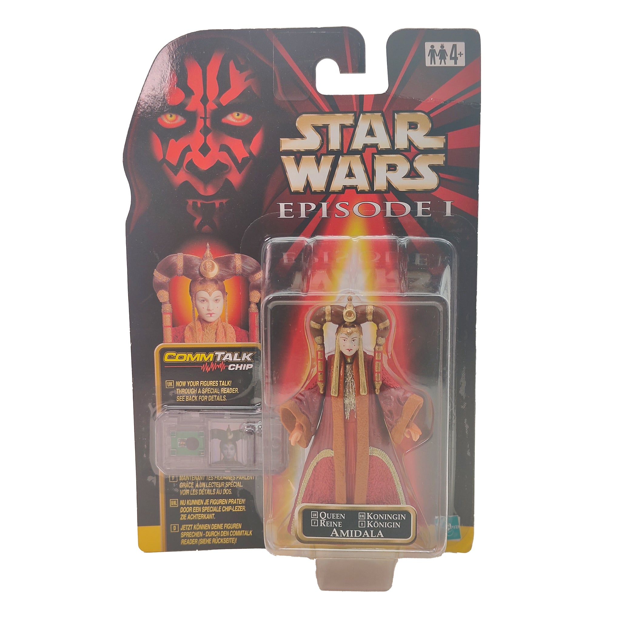 Star Wars Episode 1 Queen Amidala CommTech Chip 3.75 Inch Action Figure Hasbro 1999 – Star Wars, Hasbro, 9.5 cm, 1999, pre-owned collector piece, Uncanny Collectibles Dublin Ireland