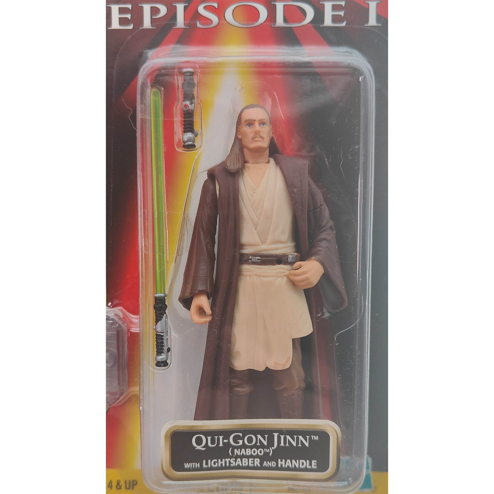 Star Wars Episode 1 Qui Gon Jinn Naboo CommTech Chip 3.75 Inch Action Figure Hasbro 1999 – Star Wars, Hasbro, 9.5 cm, 1999, pre-owned collector piece, Uncanny Collectibles Dublin Ireland