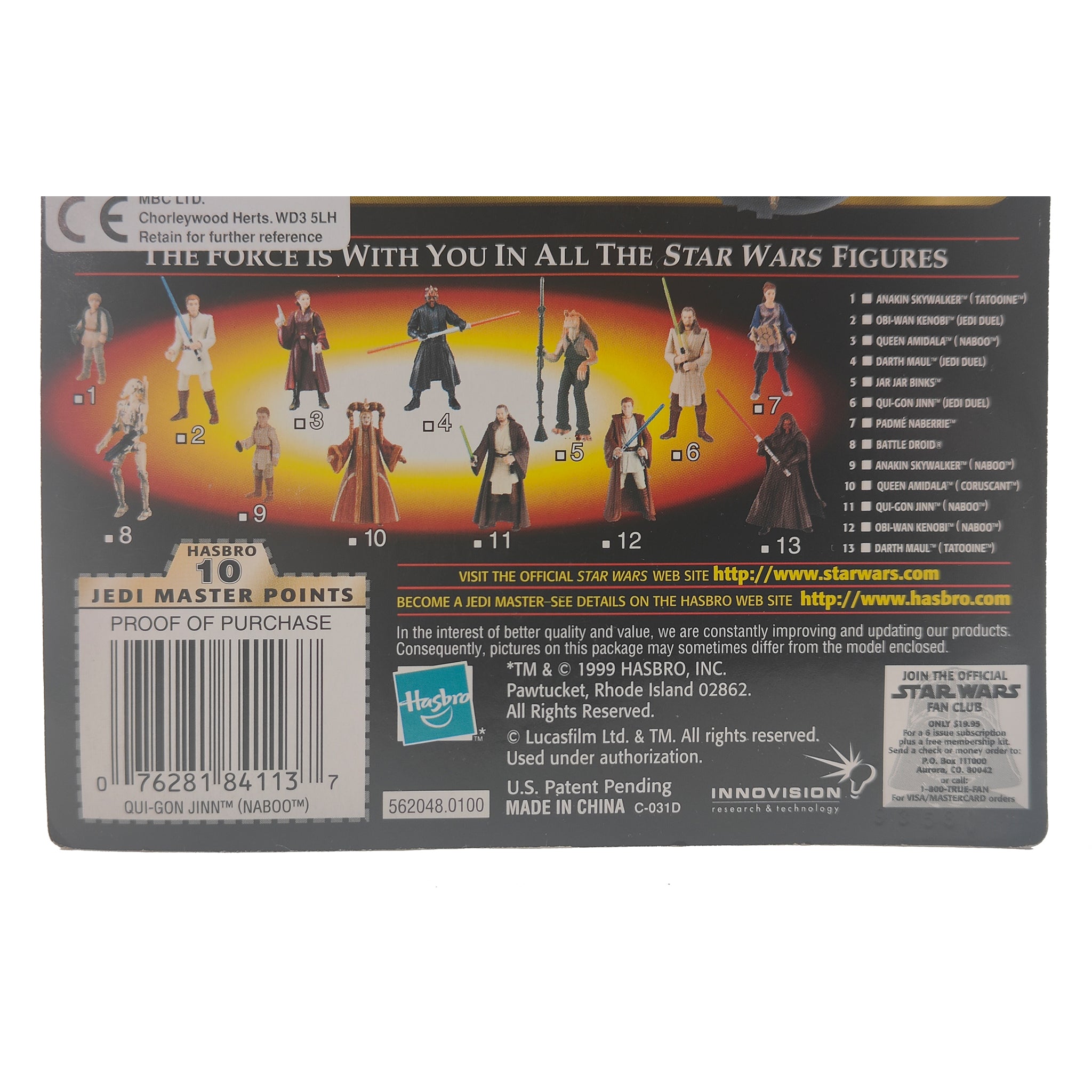 Star Wars Episode 1 Qui Gon Jinn Naboo CommTech Chip 3.75 Inch Action Figure Hasbro 1999 – Star Wars, Hasbro, 9.5 cm, 1999, pre-owned collector piece, Uncanny Collectibles Dublin Ireland