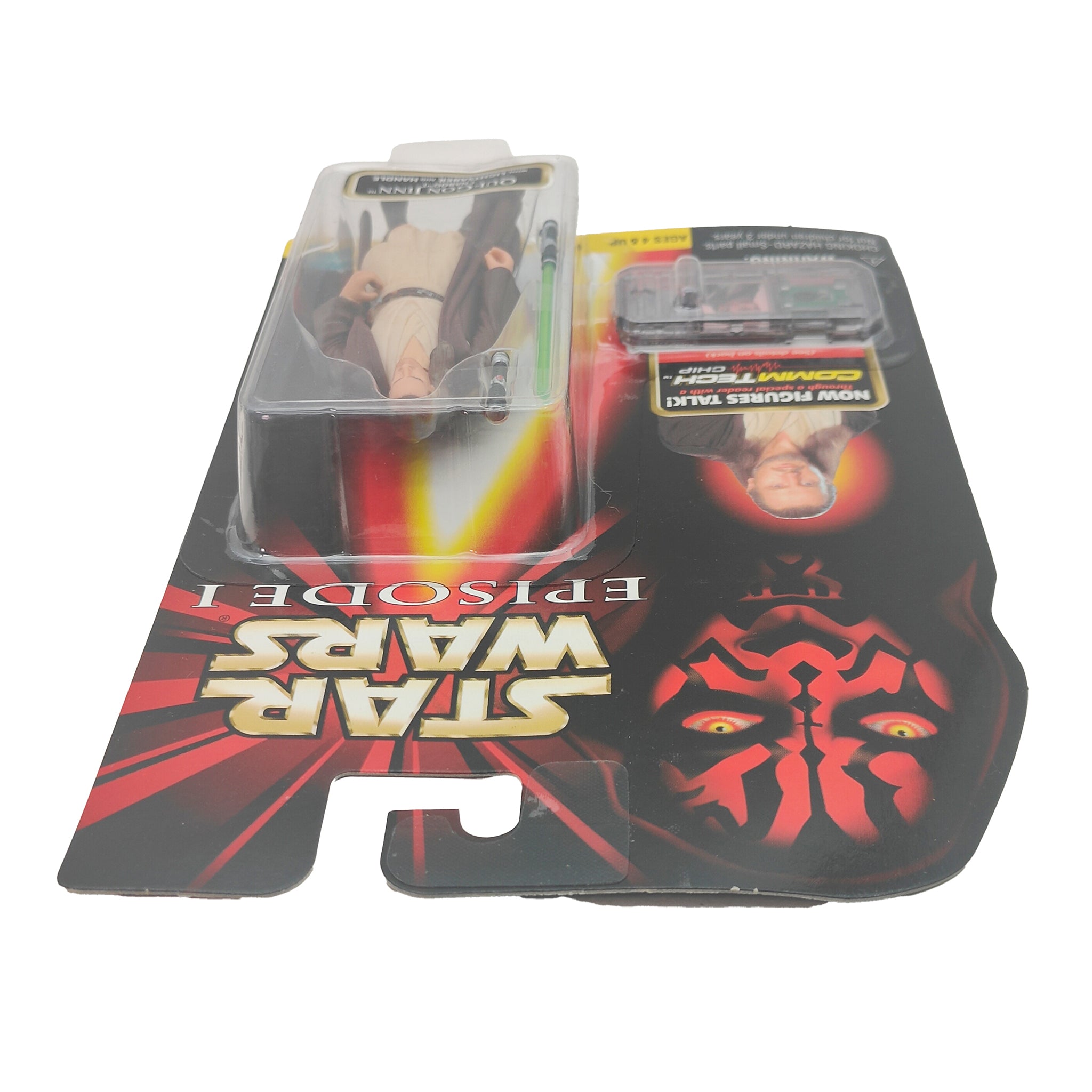 Star Wars Episode 1 Qui Gon Jinn Naboo CommTech Chip 3.75 Inch Action Figure Hasbro 1999 – Star Wars, Hasbro, 9.5 cm, 1999, pre-owned collector piece, Uncanny Collectibles Dublin Ireland