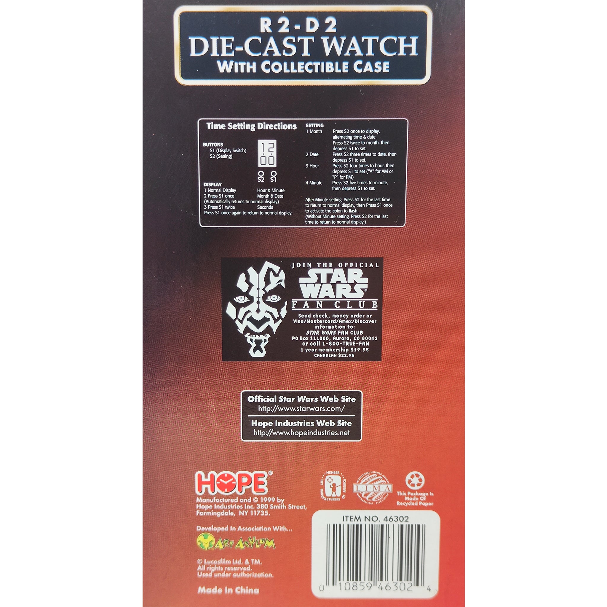 Star Wars Episode 1 R2-D2 Diecast Watch With Collectible Case 1999 – Star Wars, Vintage Brands, -, 1999, pre-owned collector piece, Uncanny Collectibles Dublin Ireland