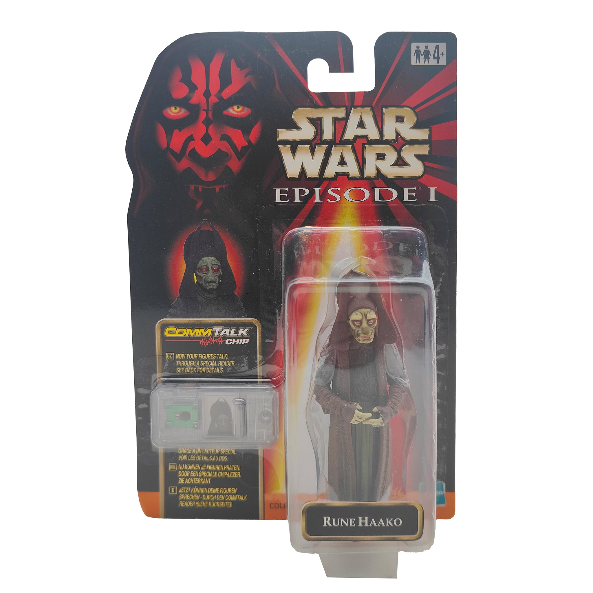 Star Wars Episode 1 Rune Haako CommTech Chip 3.75 Inch Action Figure Hasbro 1999 – Star Wars, Hasbro, 9.5 cm, 1999, pre-owned collector piece, Uncanny Collectibles Dublin Ireland