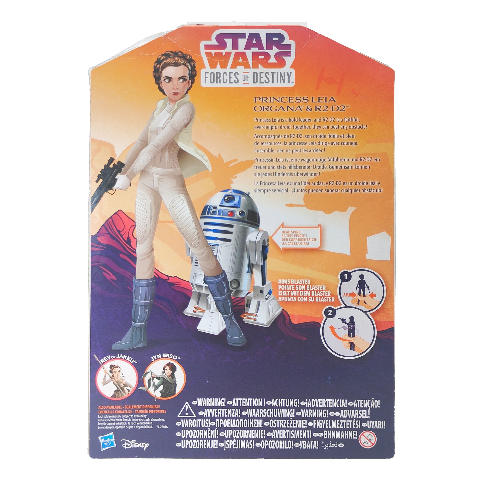 Star Wars Forces Of Destiny Princess Leia Organa & R2-D2 Action Figure 2016 30cm
