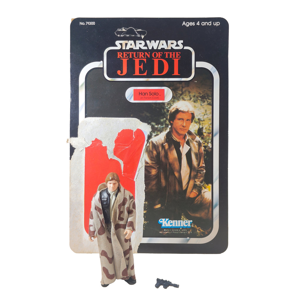 Star Wars Han Solo Trench Coat 3.75 inch Kenner ROTJ 1984