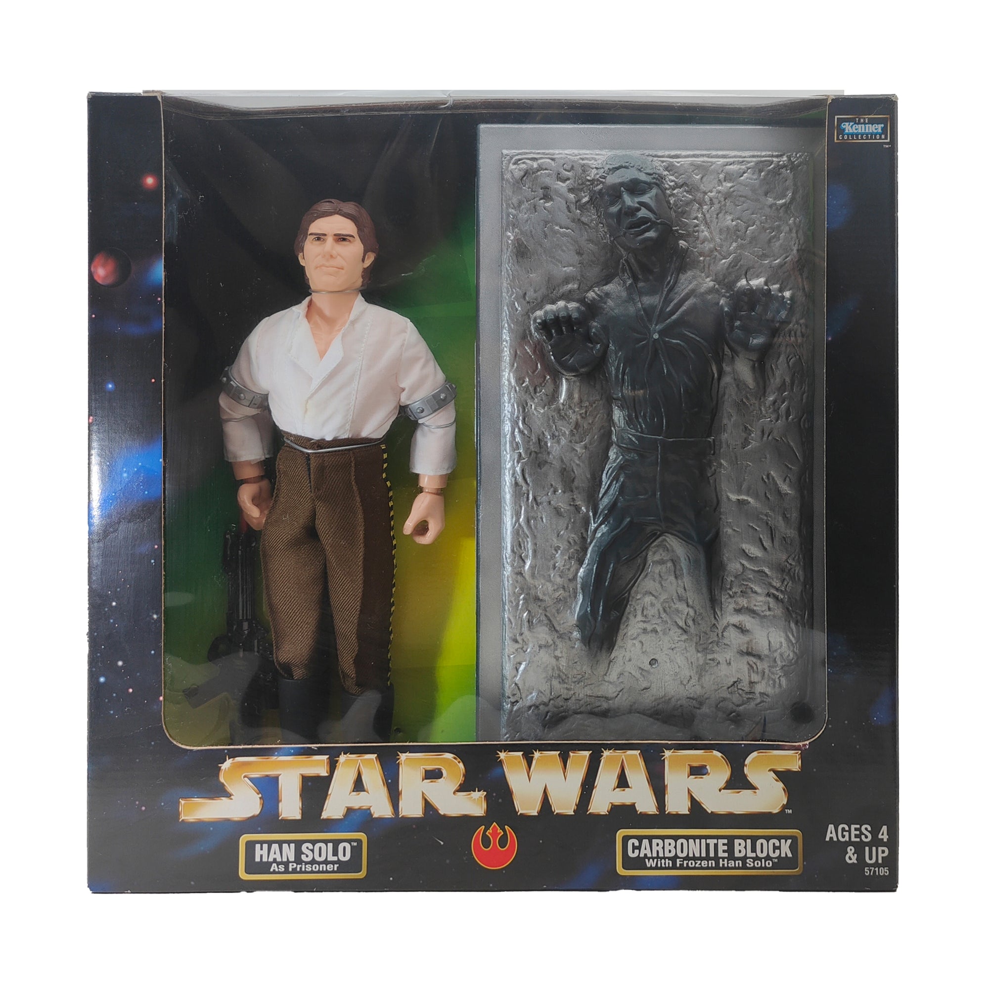 Star Wars Han Solo With Carbonite Block Hasbro Action Figure 1998 30cm