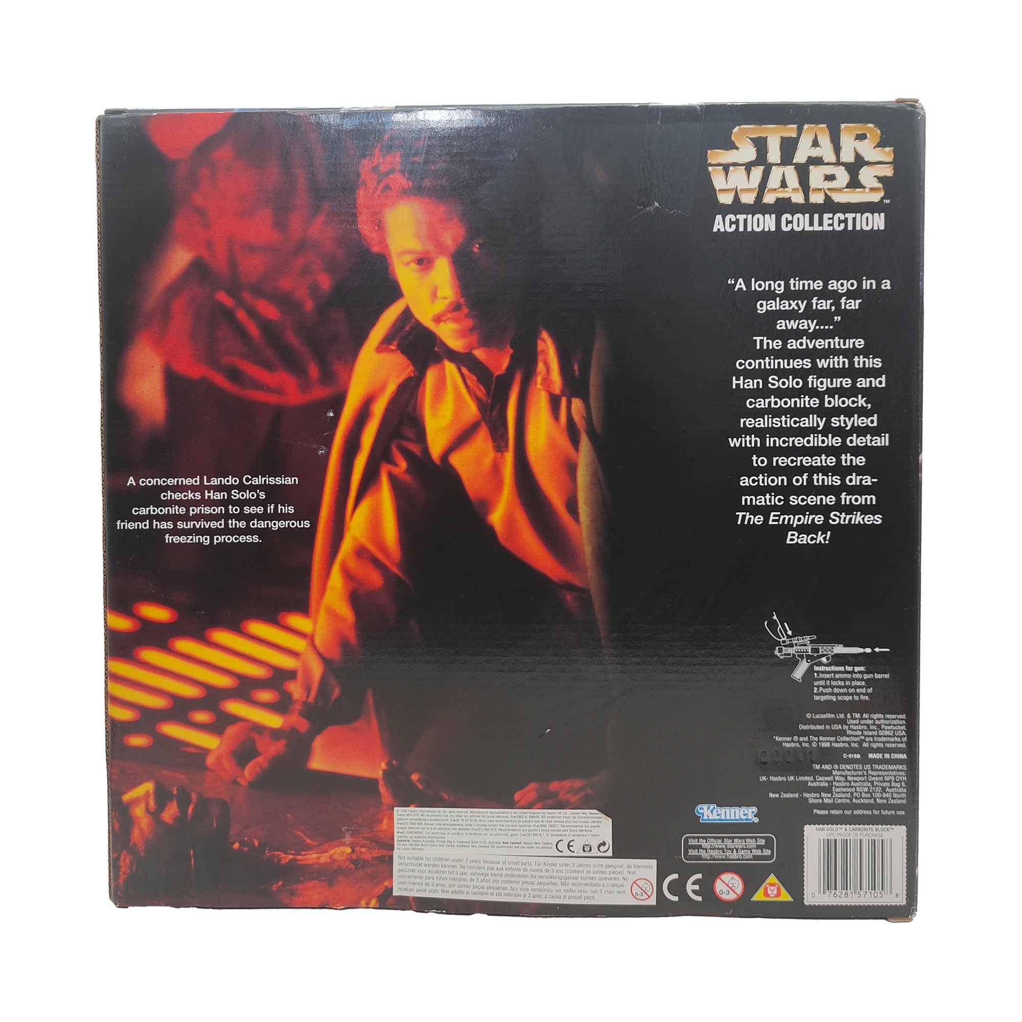 Star Wars Han Solo With Carbonite Block Hasbro Action Figure 1998 30cm
