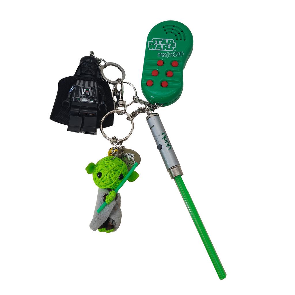 Star Wars Keyring Bundle LEGO Darth Vader Yoda Lightsaber Sound Effects