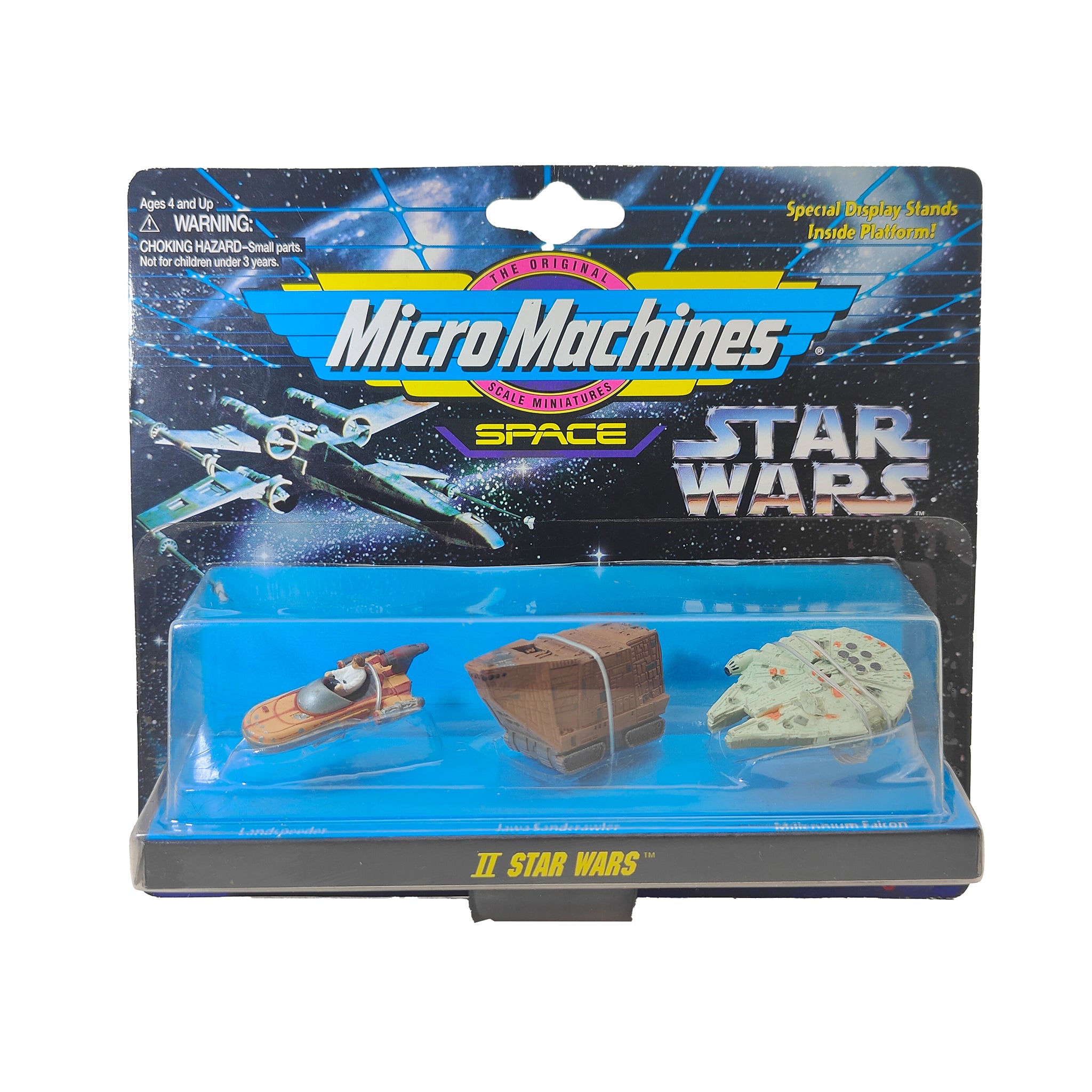 Star Wars Micro Machines Space Collection II Landspeeder Millenium Falcon Sandcrawler – Star Wars, Galoob, 2 cm, 1995, pre-owned collector piece, Uncanny Collectibles Dublin Ireland