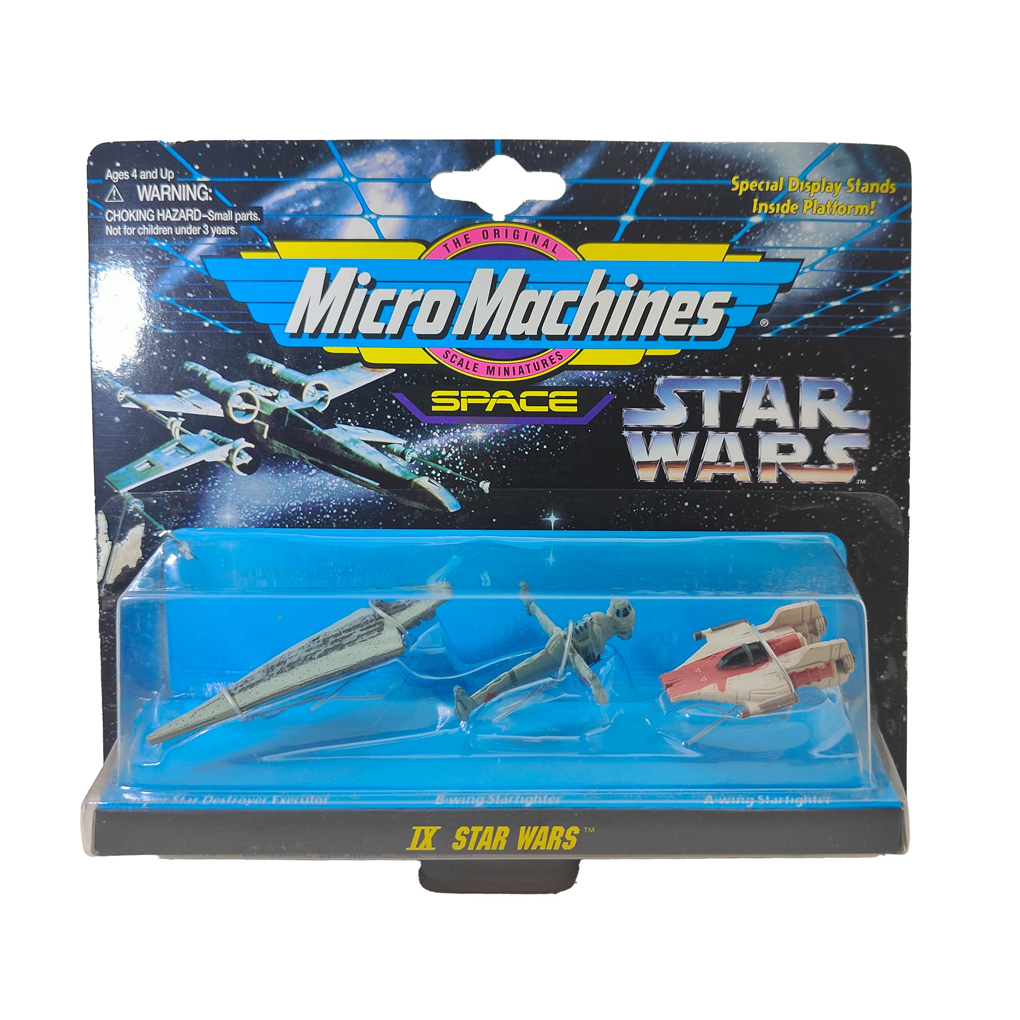 Star Wars Micro Machines Space Collection IX Star Destroyer B Wing A Wing – Star Wars, Galoob, 2 cm, 1995, pre-owned collector piece, Uncanny Collectibles Dublin Ireland