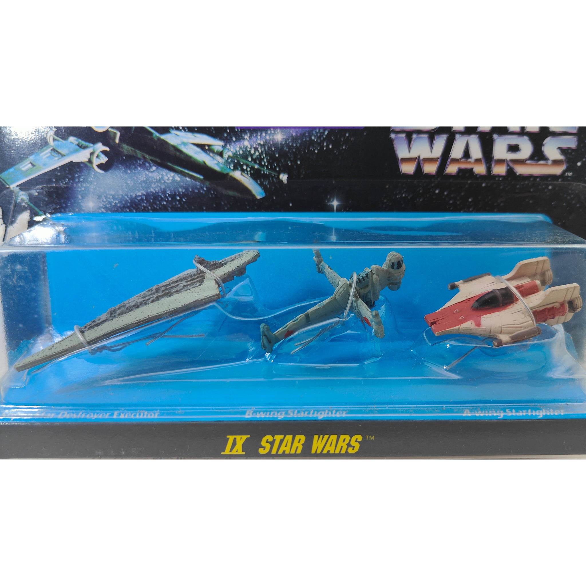 Star Wars Micro Machines Space Collection IX Star Destroyer B Wing A Wing – Star Wars, Galoob, 2 cm, 1995, pre-owned collector piece, Uncanny Collectibles Dublin Ireland