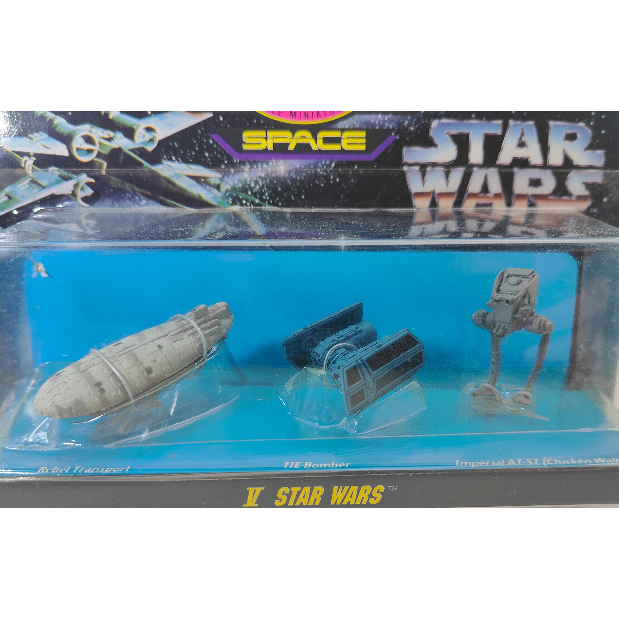 Star Wars Micro Machines Space Collection V Rebel Transport TIE Bomber Imperial AT ST – Star Wars, Galoob, 2 cm, 1995, pre-owned collector piece, Uncanny Collectibles Dublin Ireland