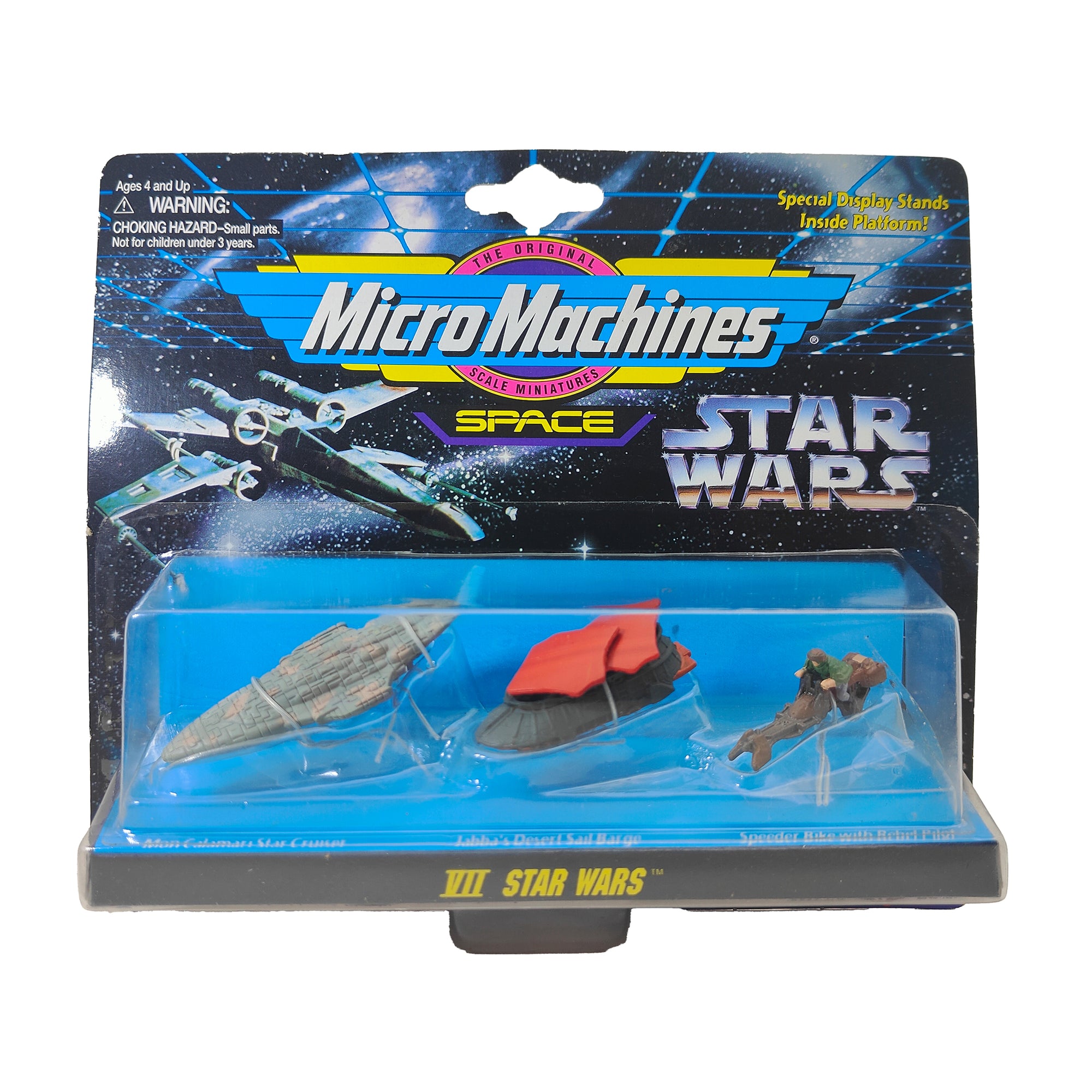 Star Wars Micro Machines Space Collection VII Star Cruiser Sail Barge Speeder Bike
