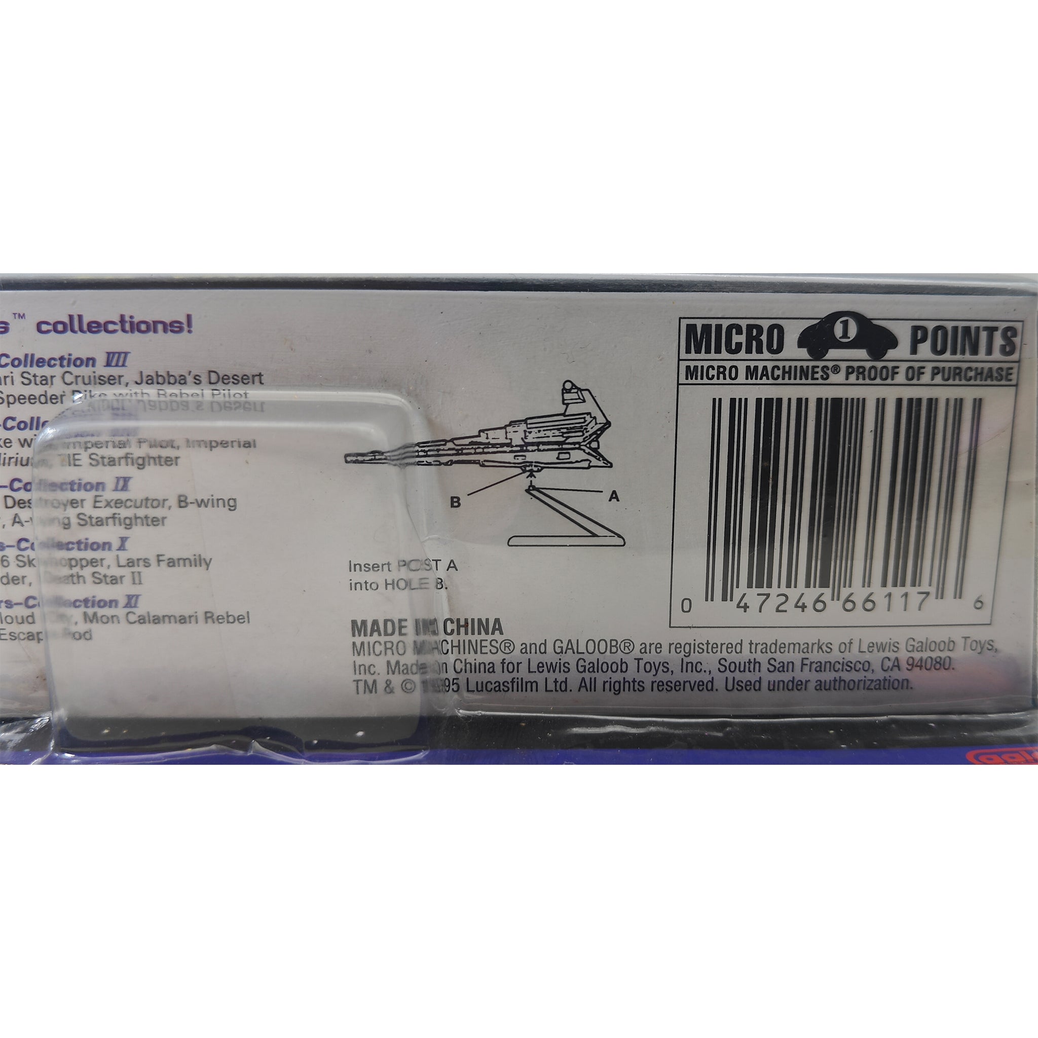 Star Wars Micro Machines Space Collection VII Star Cruiser Sail Barge Speeder Bike – Star Wars, Galoob, 2 cm, 1995, pre-owned collector piece, Uncanny Collectibles Dublin Ireland