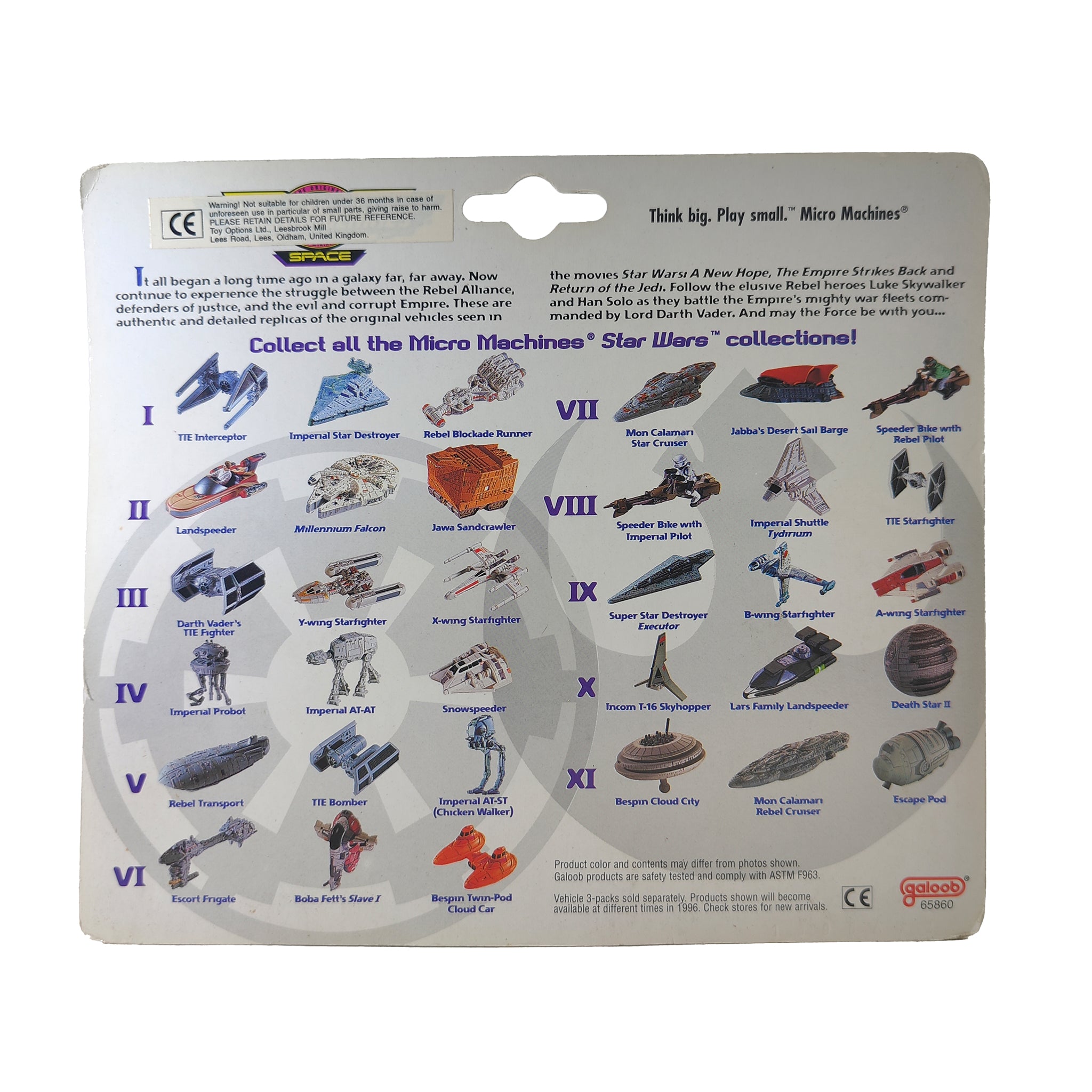 Star Wars Micro Machines Space Collection X Death Star Skyhopper Landspeeder – Star Wars, Galoob, 2 cm, 1995, pre-owned collector piece, Uncanny Collectibles Dublin Ireland