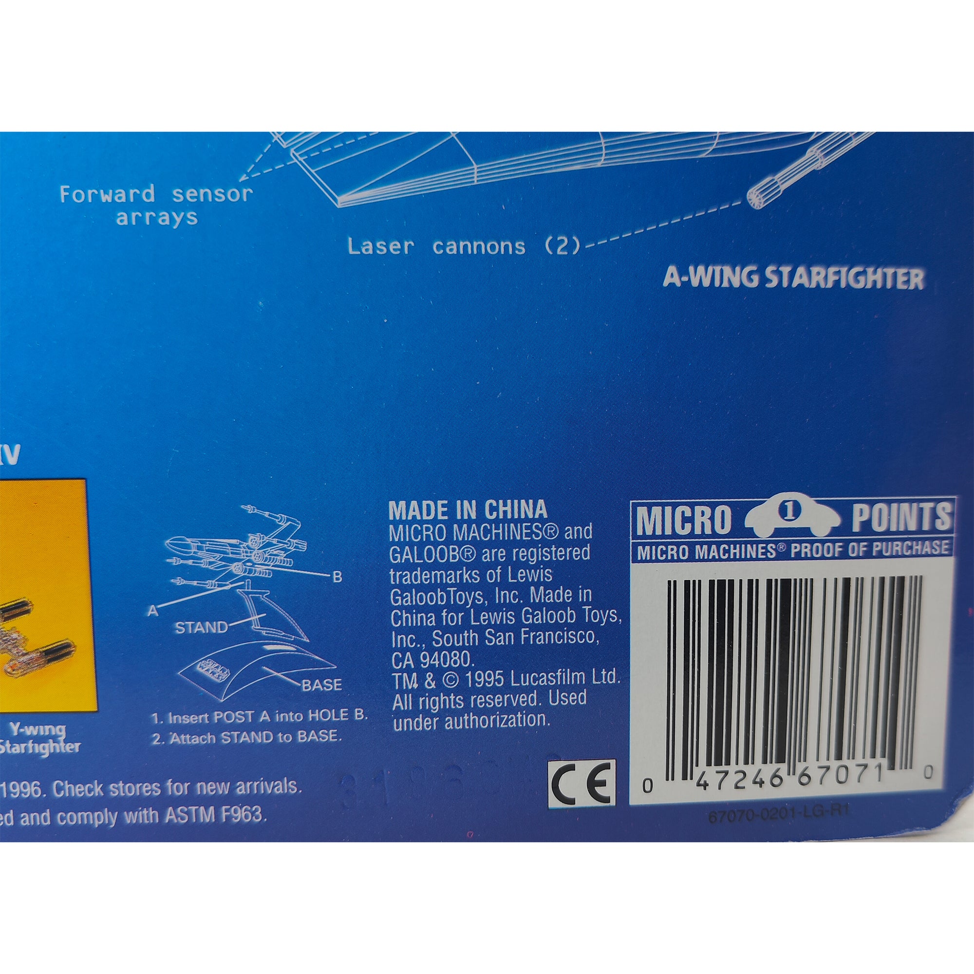Star Wars Micro Machines X Ray Fleet Collection I Vaders TIE Fighter A Wing