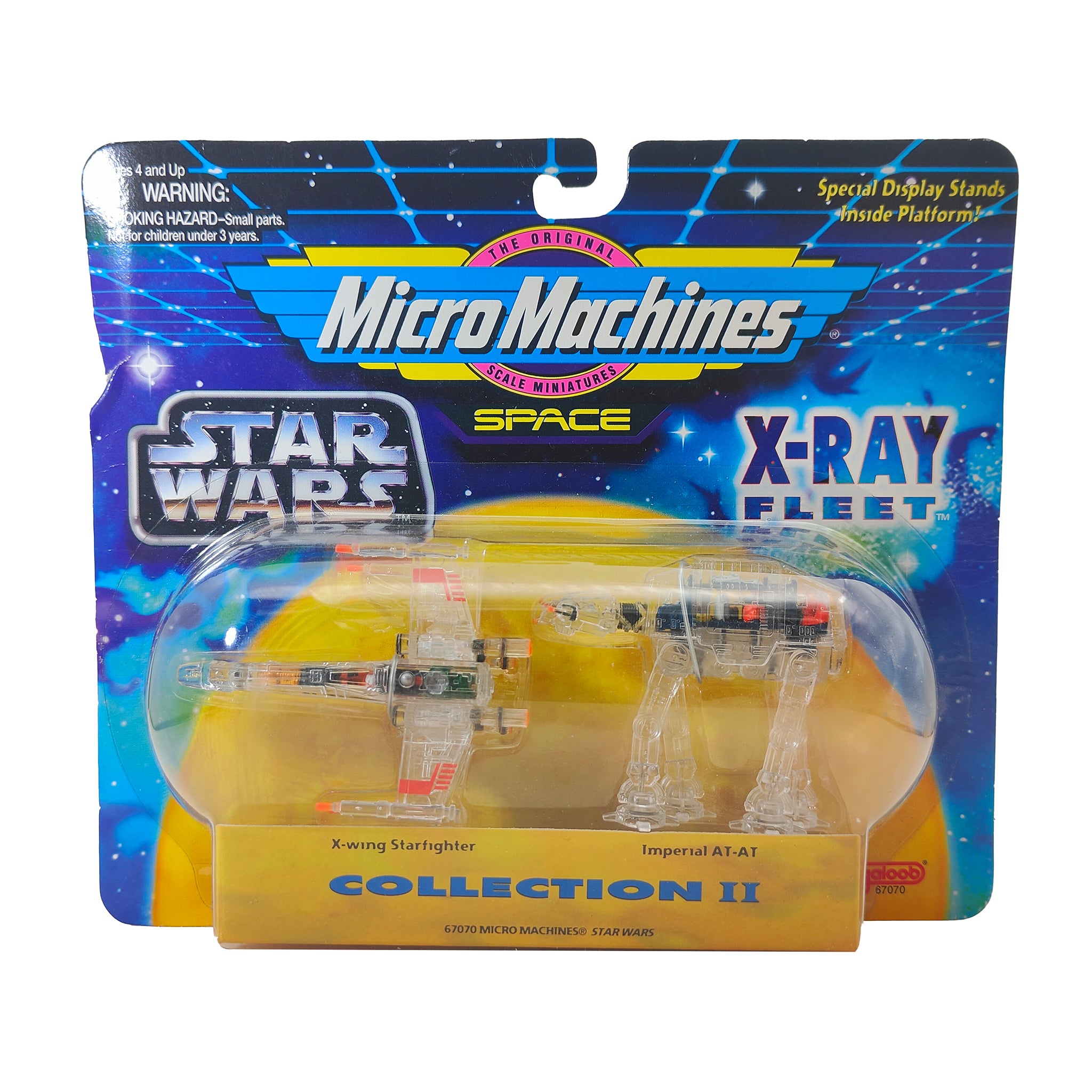 Star Wars Micro Machines X Ray Fleet Collection II  X Wing AT AT – Star Wars, Galoob, 2 cm, 1996, pre-owned collector piece, Uncanny Collectibles Dublin Ireland