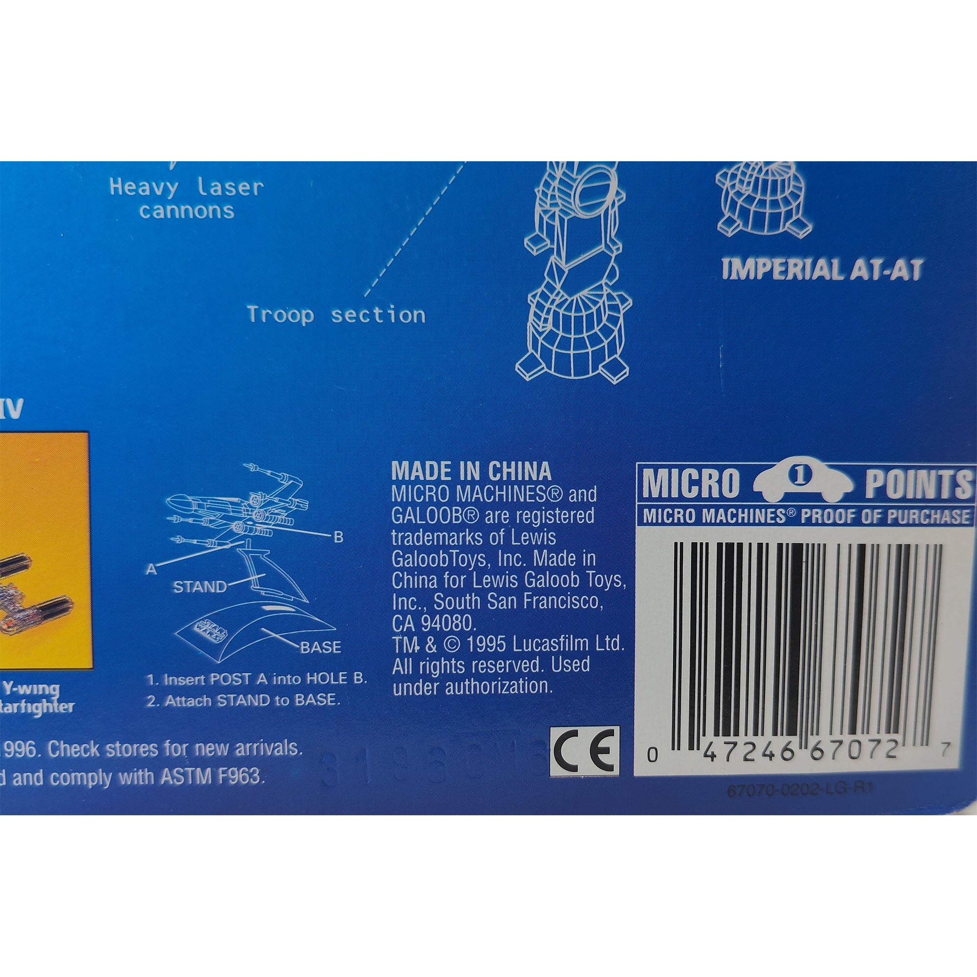 Star Wars Micro Machines X Ray Fleet Collection II  X Wing AT AT