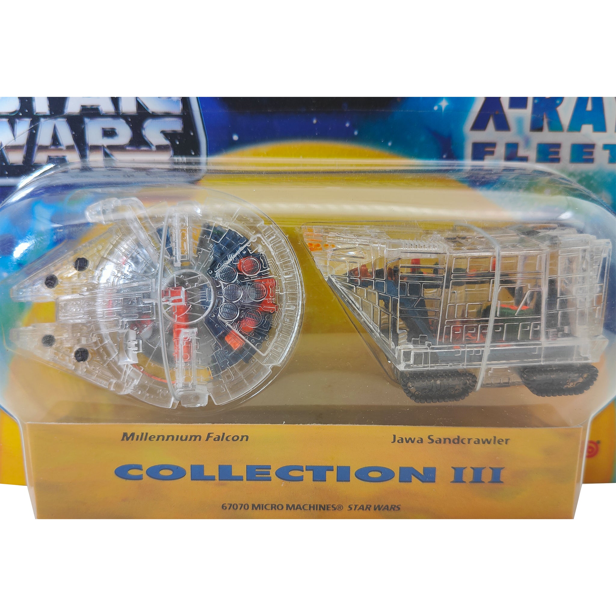 Star Wars Micro Machines X Ray Fleet Collection III  Millenium Falcon Sandcrawler – Star Wars, Galoob, 2 cm, 1996, pre-owned collector piece, Uncanny Collectibles Dublin Ireland