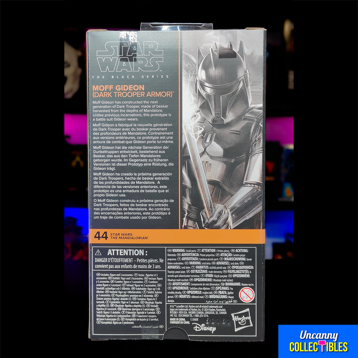 Star Wars Moff Gideon Dark Trooper Armor Mandalorian Black Series Hasbro Figure