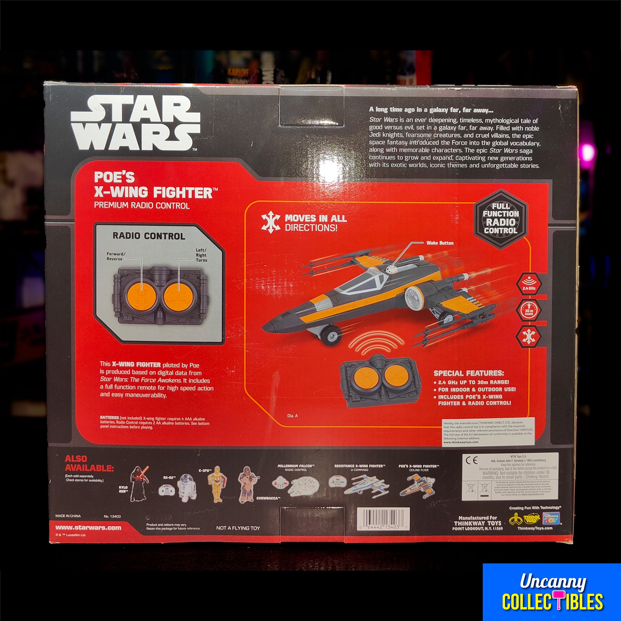 Star Wars Poes X Wing Fighter Thinkway Toys Premium Radio Control Vehicle – Star Wars, Thinkway Toys, 25 cm, 2015, pre-owned collector piece, Uncanny Collectibles Dublin Ireland