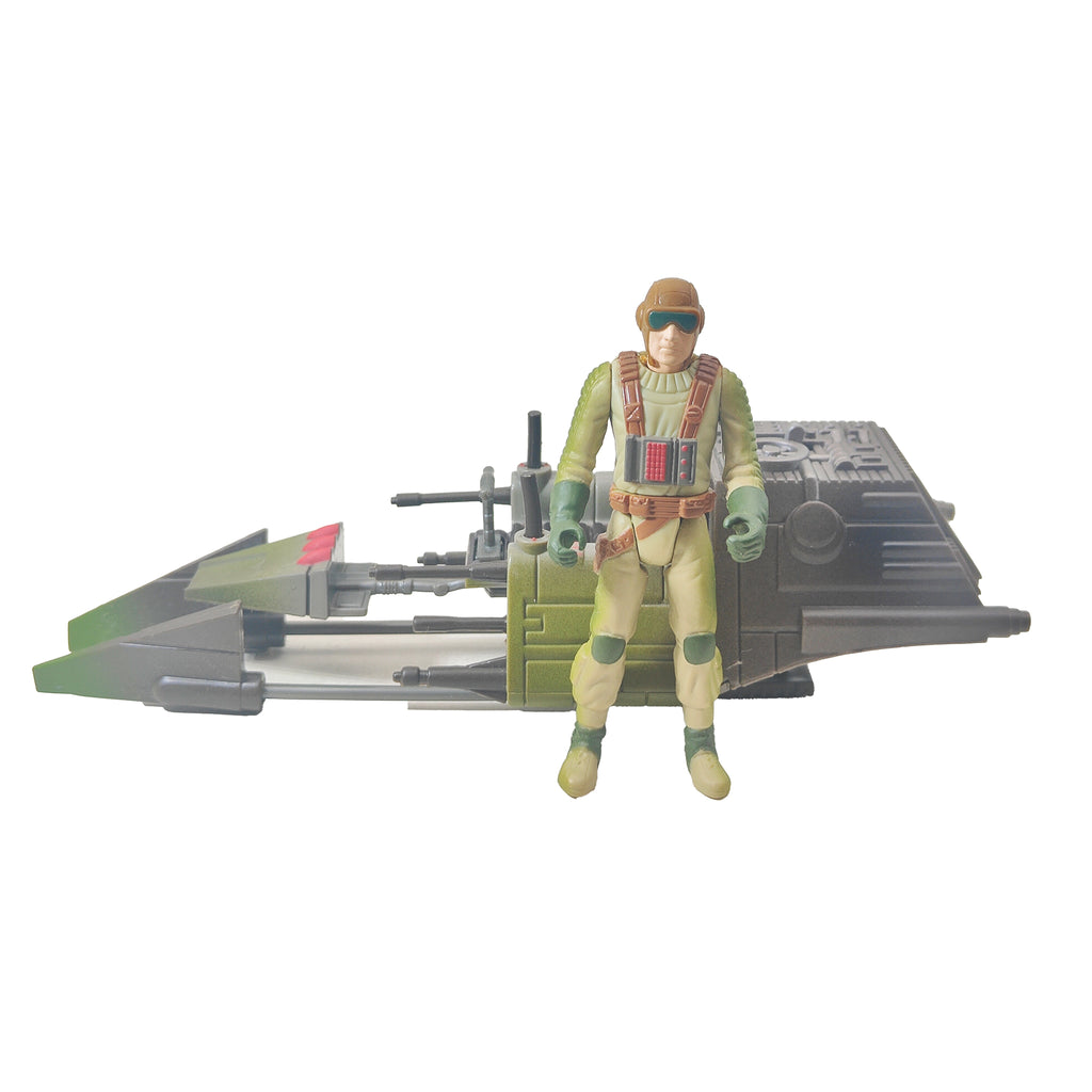 Star Wars POTF Speeder Bike + Exclusive Rebel Speeder Bike Pilot Expanded Universe Action Figure Kenner 1997 – Star Wars, Hasbro, 9.5 cm, 1997, pre-owned collector piece, Uncanny Collectibles Dublin Ireland