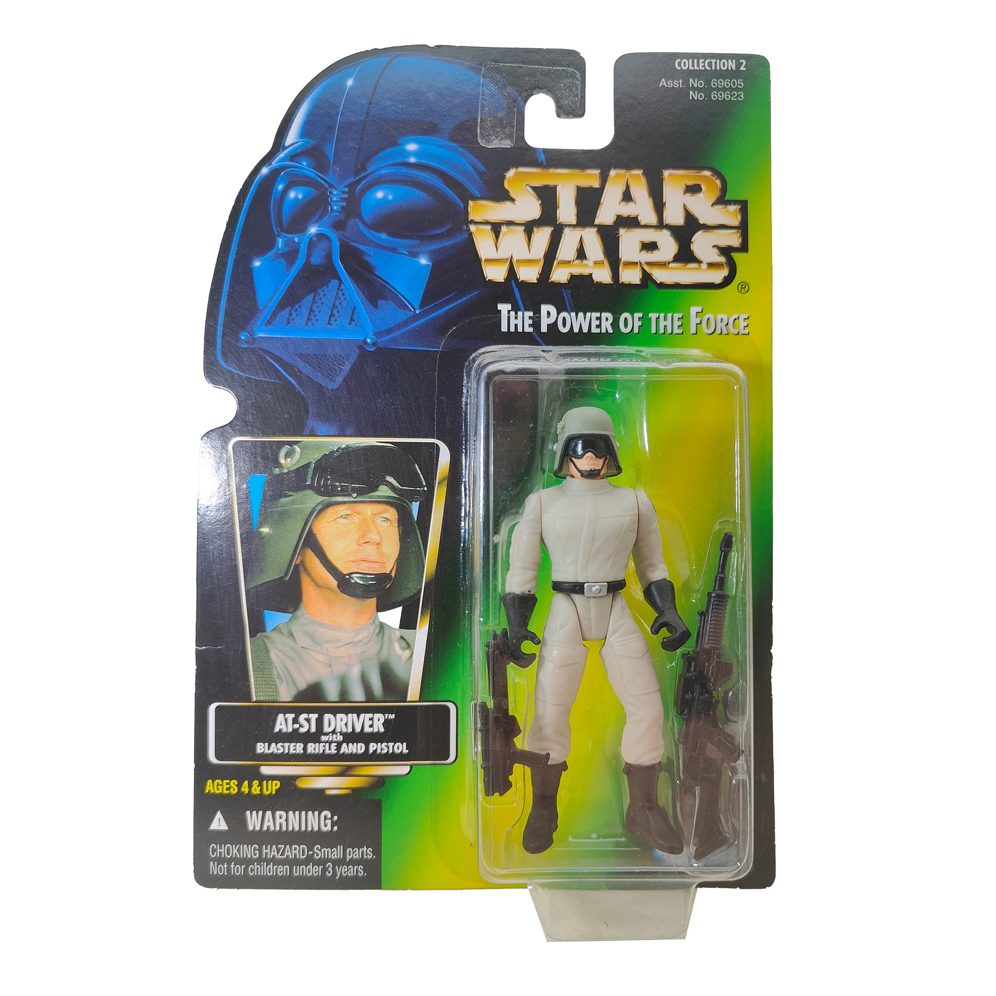 Star Wars Power of The Force AT-ST Driver 3.75 Inch Action Figure 1996 Green Card