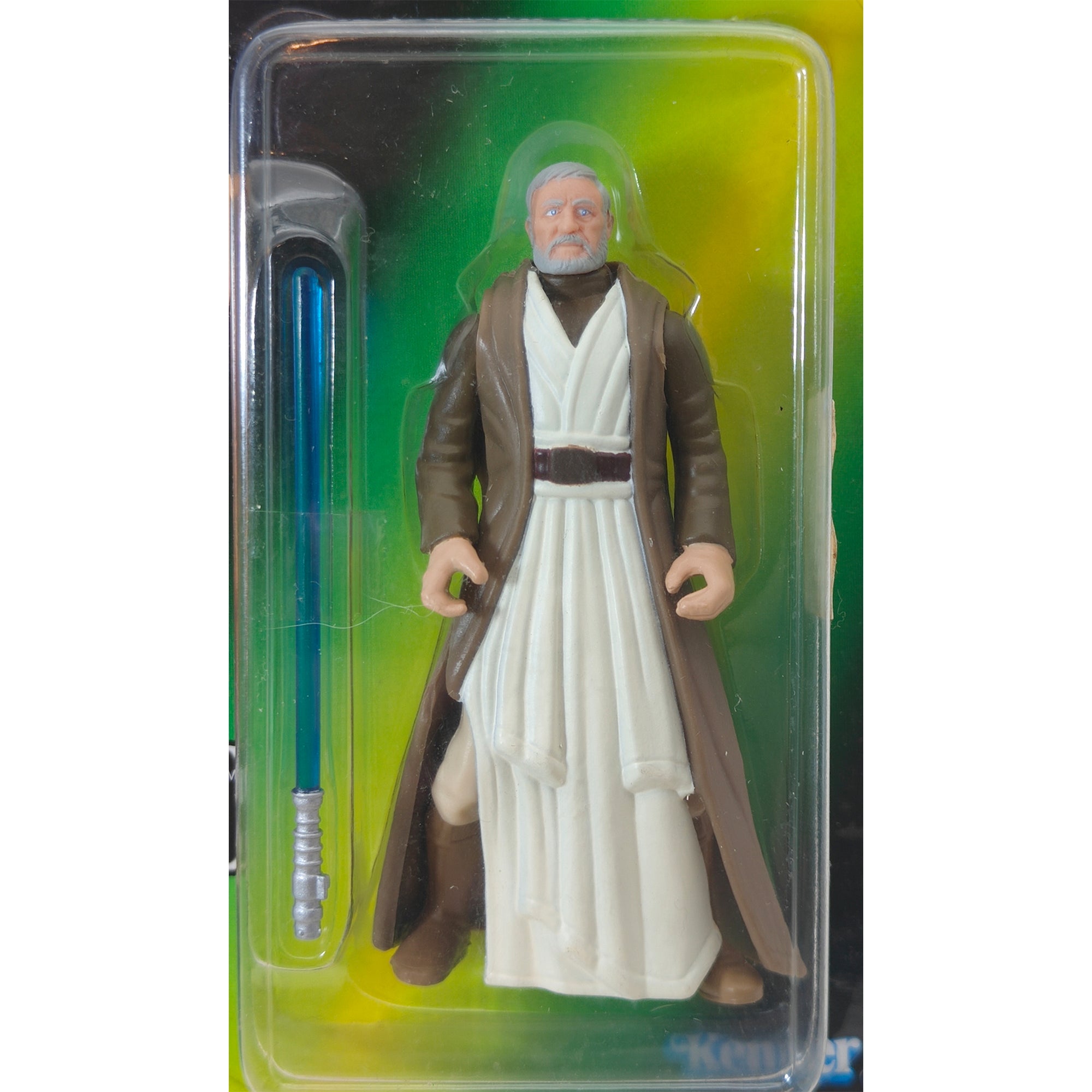 Star Wars Power of The Force Ben Obi Wan Kenobi 3.75 Inch Action Figure 1996 Green Card