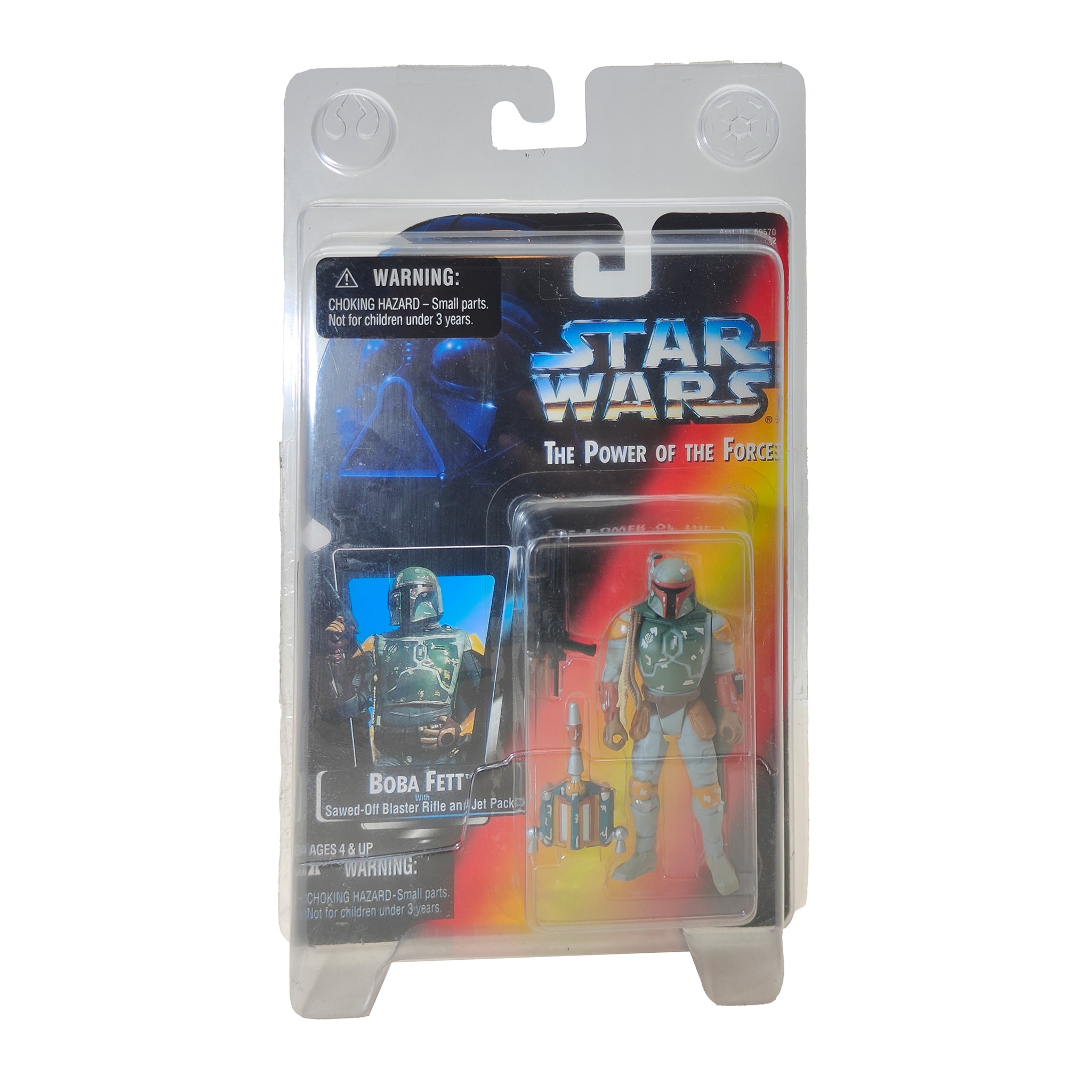 Star Wars Power of The Force Boba Fett 3.75 Inch Action Figure 1995 Red Card