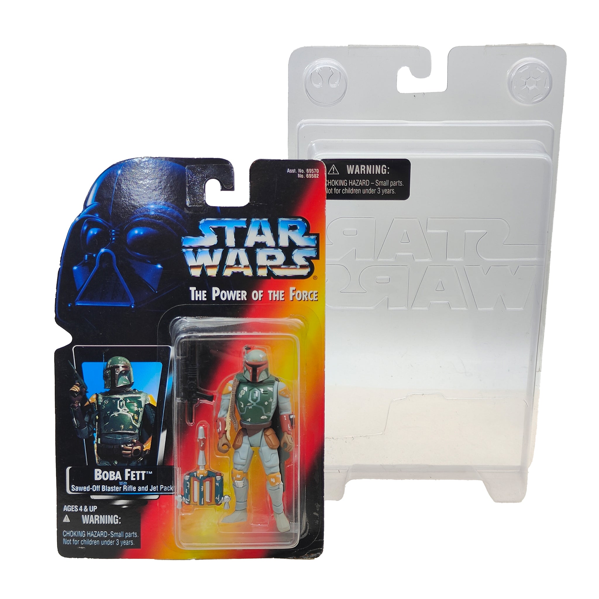 Star Wars Power of The Force Boba Fett 3.75 Inch Action Figure 1995 Red Card