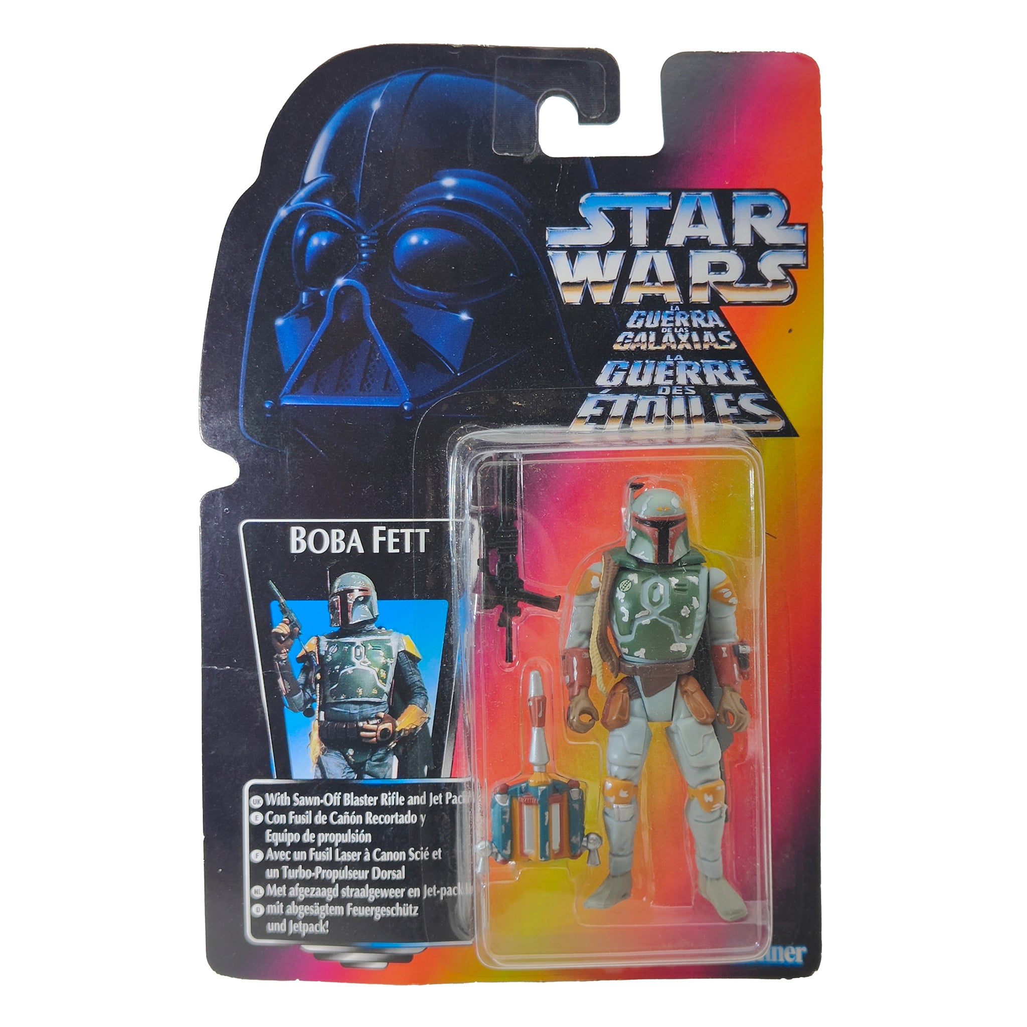 Star Wars Power of The Force Boba Fett 3.75 Inch Action Figure 1995 Red Euro Tri Logo Card – Star Wars, Hasbro, 9.5 cm, 1995, pre-owned collector piece, Uncanny Collectibles Dublin Ireland