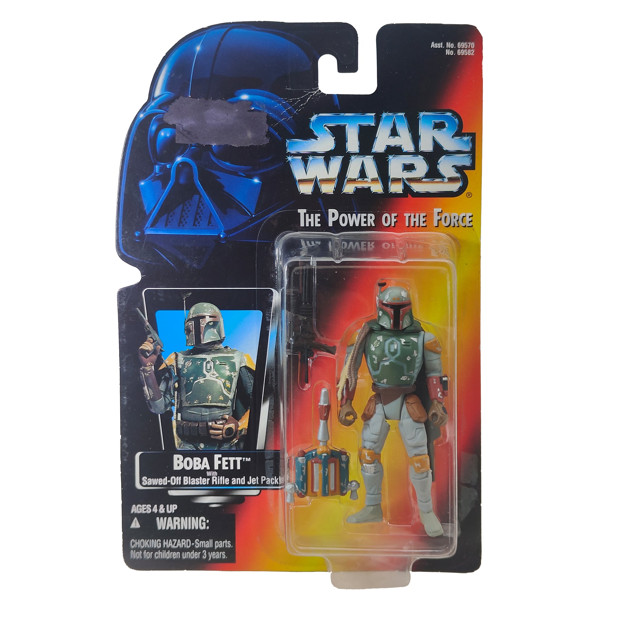 Star Wars Power of The Force Boba Fett 3.75 Inch Action Figure 1995 Red Euro Tri Logo Card – Star Wars, Hasbro, 9.5 cm, 1995, pre-owned collector piece, Uncanny Collectibles Dublin Ireland