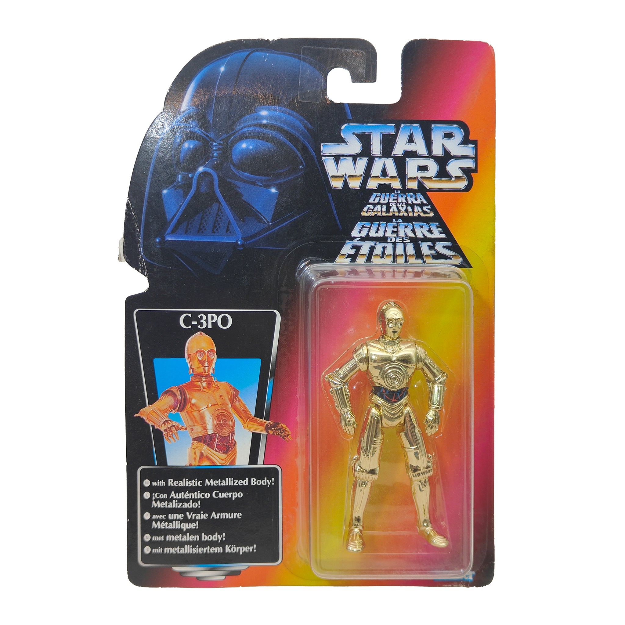 Star Wars Power of The Force C-3P0 3.75 Inch Action Figure 1995 Red Euro Tri Logo Card – Star Wars, Hasbro, 9.5 cm, 1995, pre-owned collector piece, Uncanny Collectibles Dublin Ireland