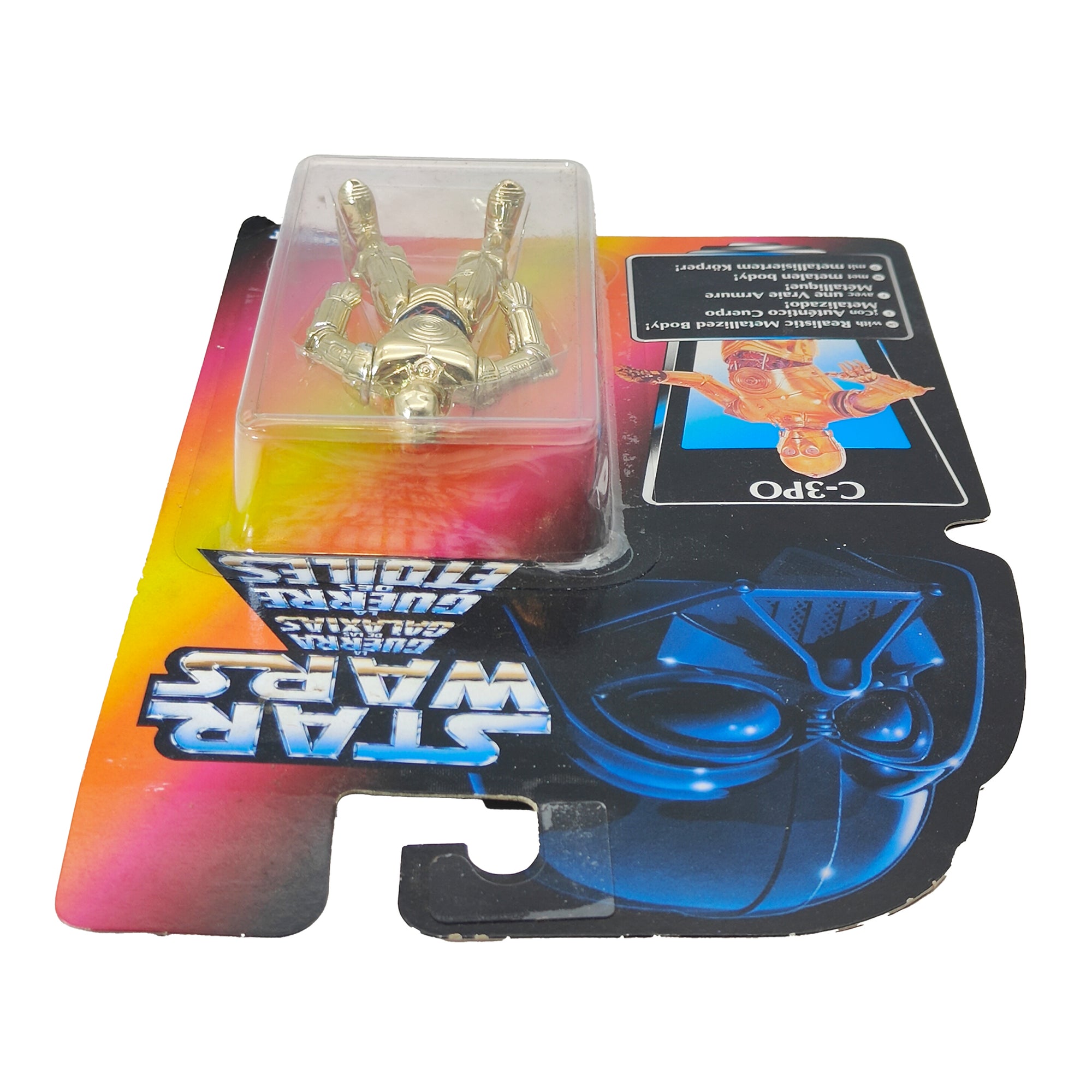 Star Wars Power of The Force C-3P0 Metallic Body 3.75 Inch Action Figure 1995 Red Euro Tri Logo Card