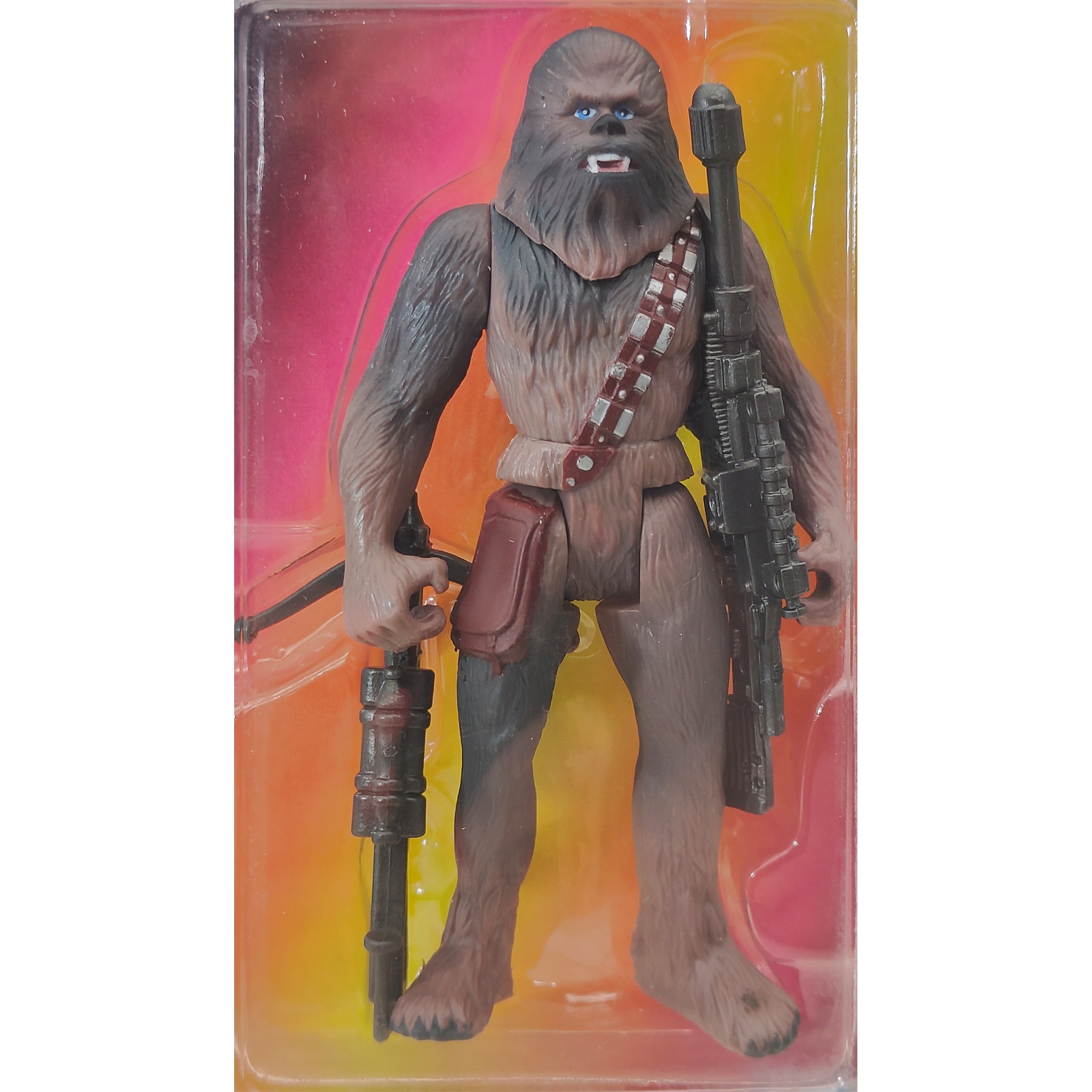 Star Wars Power of The Force Chewbacca 3.75 Inch Action Figure 1995 Red Euro Tri Logo Card – Star Wars, Hasbro, 9.5 cm, 1995, pre-owned collector piece, Uncanny Collectibles Dublin Ireland