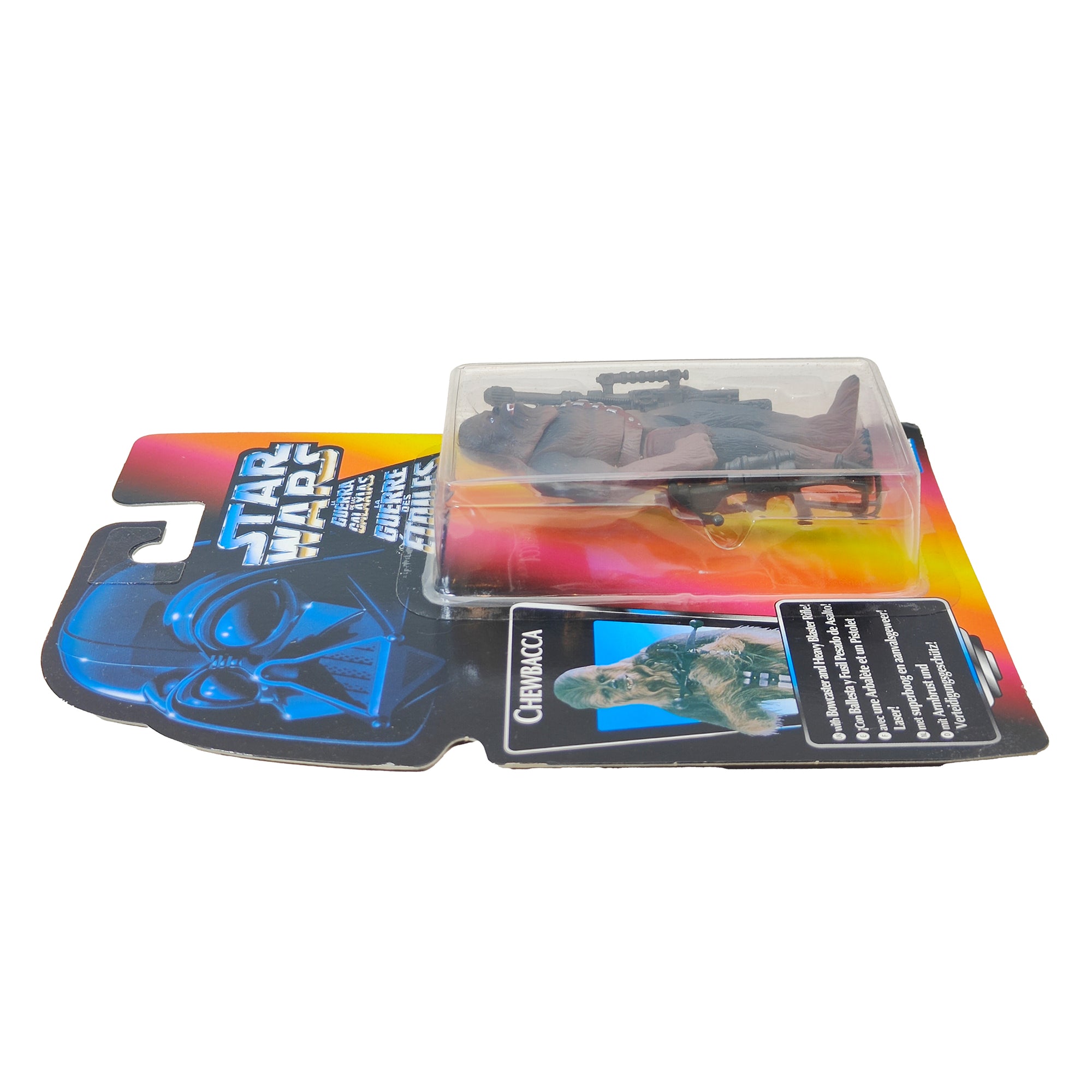 Star Wars Power of The Force Chewbacca 3.75 Inch Action Figure 1995 Red Euro Tri Logo Card