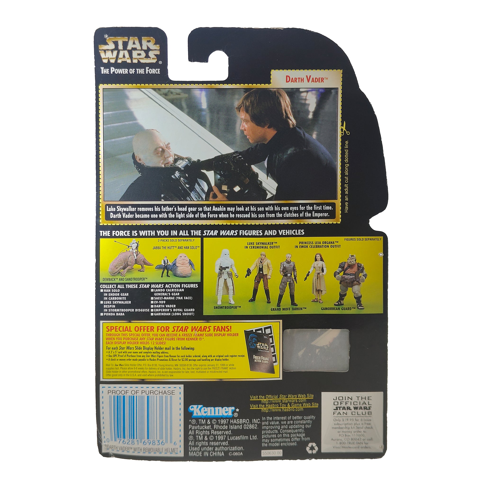 Star Wars Power of The Force Darth Vader Removable Helmet 3.75 Inch Action Figure 1997 – Star Wars, Hasbro, 9.5 cm, 1997, pre-owned collector piece, Uncanny Collectibles Dublin Ireland