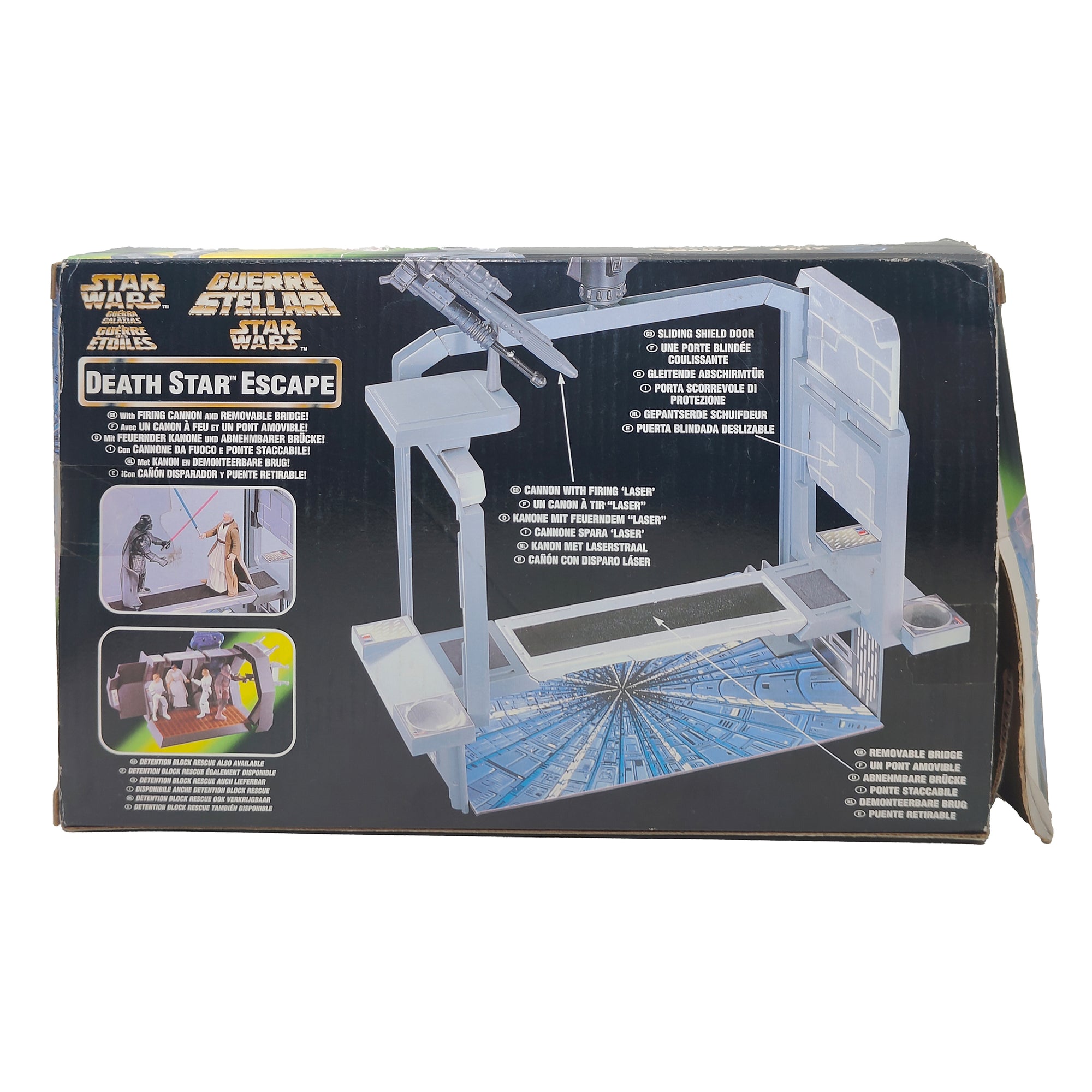 Star Wars Power of The Force Death Star Escape 3.75 Inch Playset 1996 Green Tri Logo Card