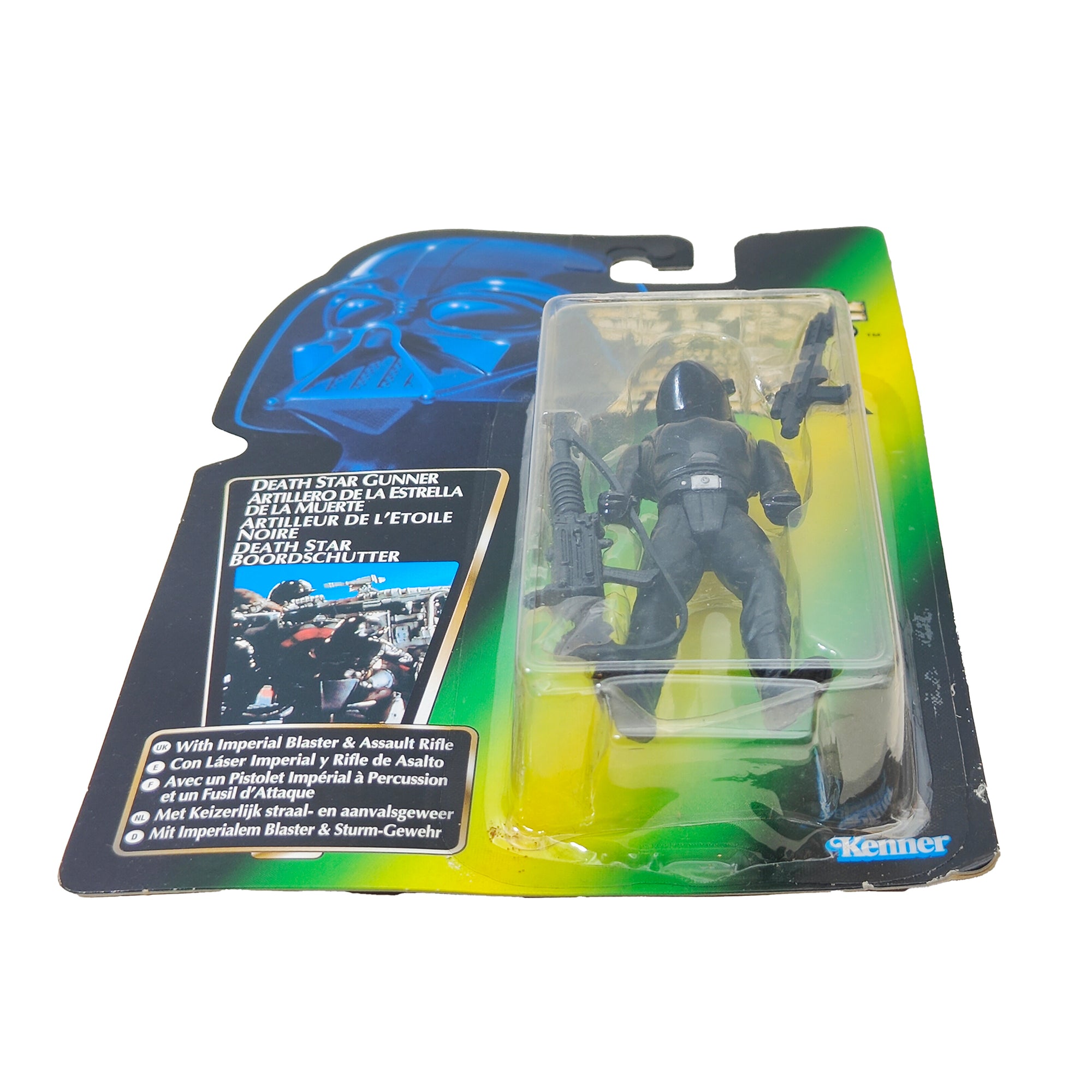 Star Wars Power of The Force Death Star Gunner 3.75 Inch Action Figure 1996 Green Tri Logo Card