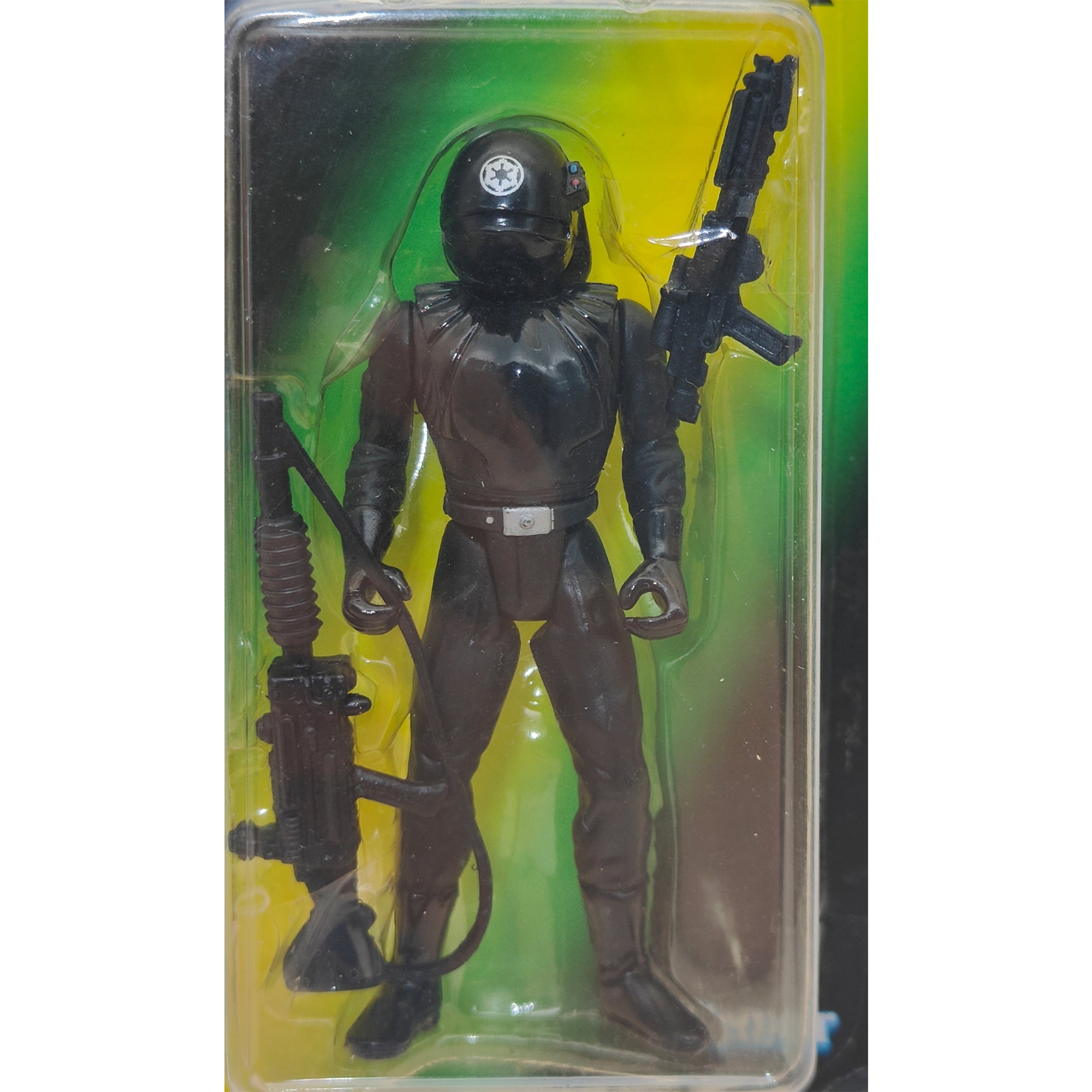 Star Wars Power of The Force Death Star Gunner 3.75 Inch Action Figure 1996 Green Tri Logo Card