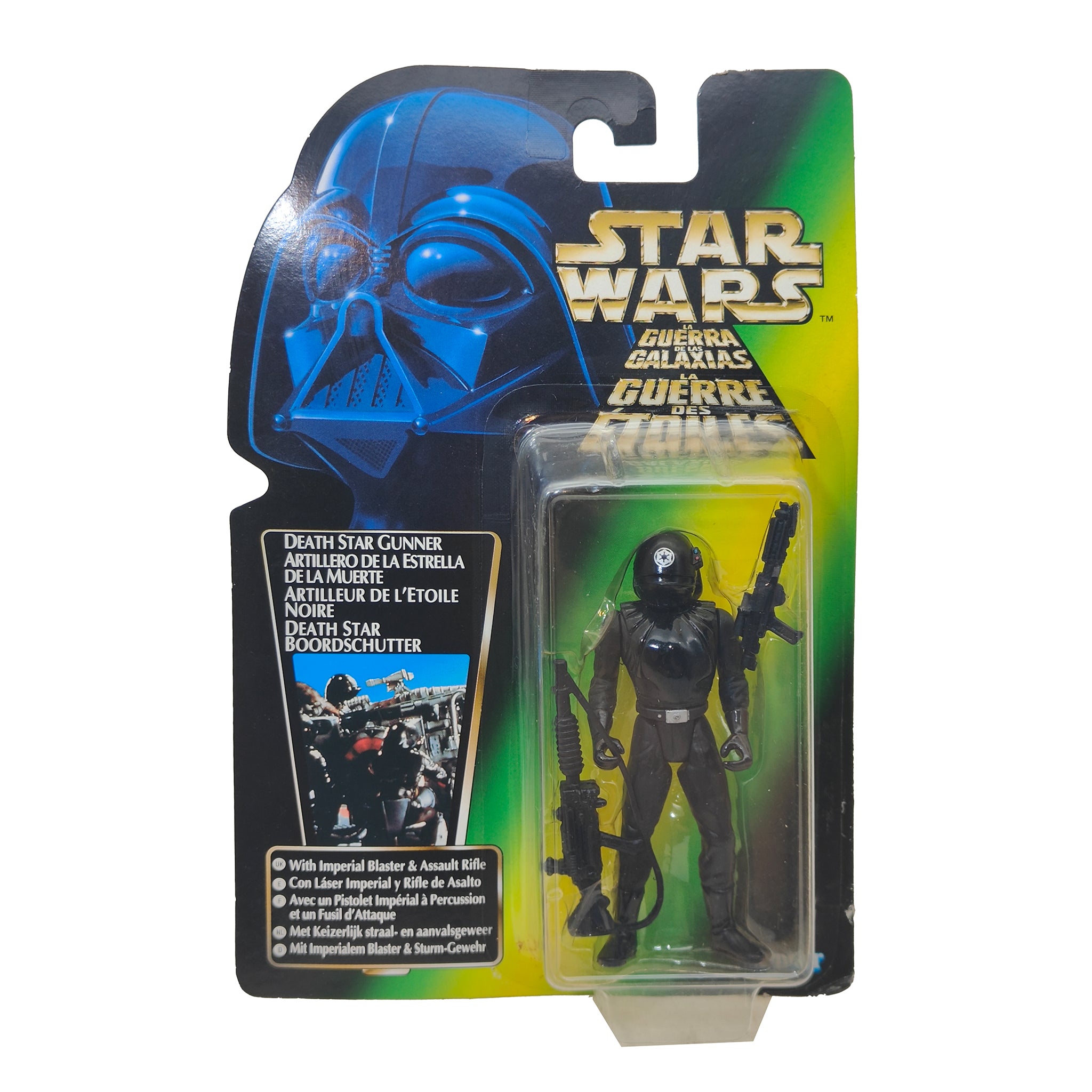 Star Wars Power of The Force Death Star Gunner 3.75 Inch Action Figure 1996 Green Tri Logo Card – Star Wars, Hasbro, 9.5 cm, 1996, pre-owned collector piece, Uncanny Collectibles Dublin Ireland