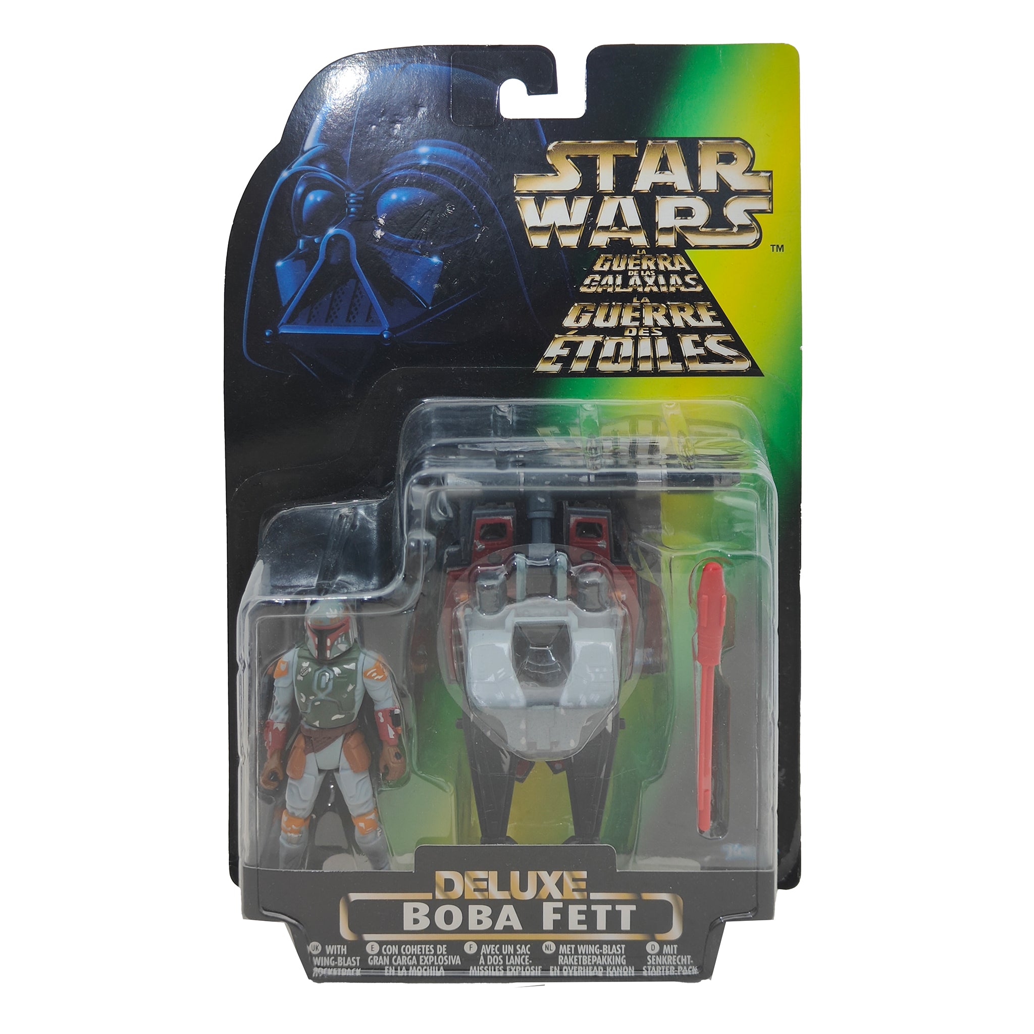 Star Wars Power of The Force Deluxe Boba Fett 3.75 Inch Action Figure 1996 Green Tri Logo Card – Star Wars, Hasbro, 9.5 cm, 1996, pre-owned collector piece, Uncanny Collectibles Dublin Ireland