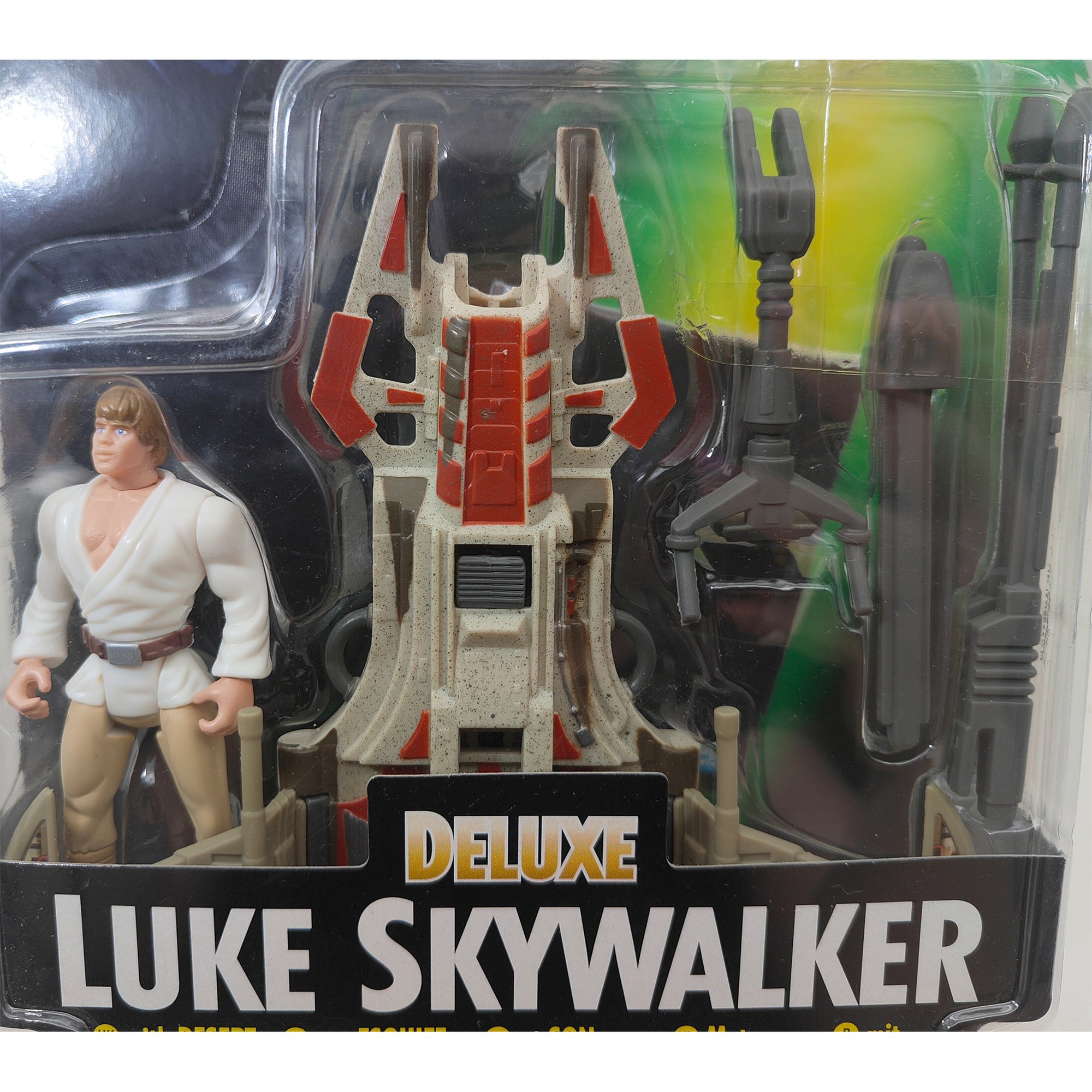 Star Wars Power of The Force Deluxe Luke Skywalker 3.75 Inch Action Figure 1996 Green Tri Logo Card