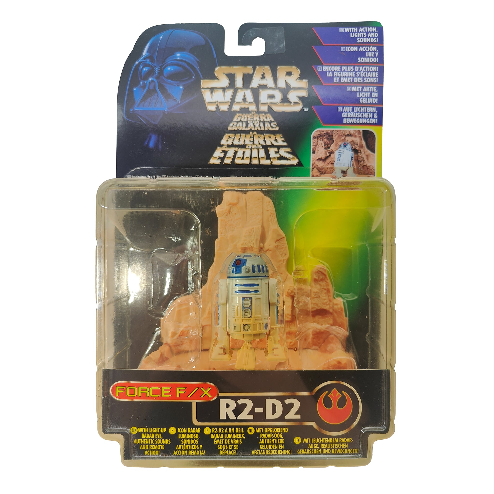 Star Wars Power of The Force Deluxe R2-D2 3.75 Inch Action Figure 1996 Green Tri Logo Card – Star Wars, Hasbro, 9.5 cm, 1996, pre-owned collector piece, Uncanny Collectibles Dublin Ireland