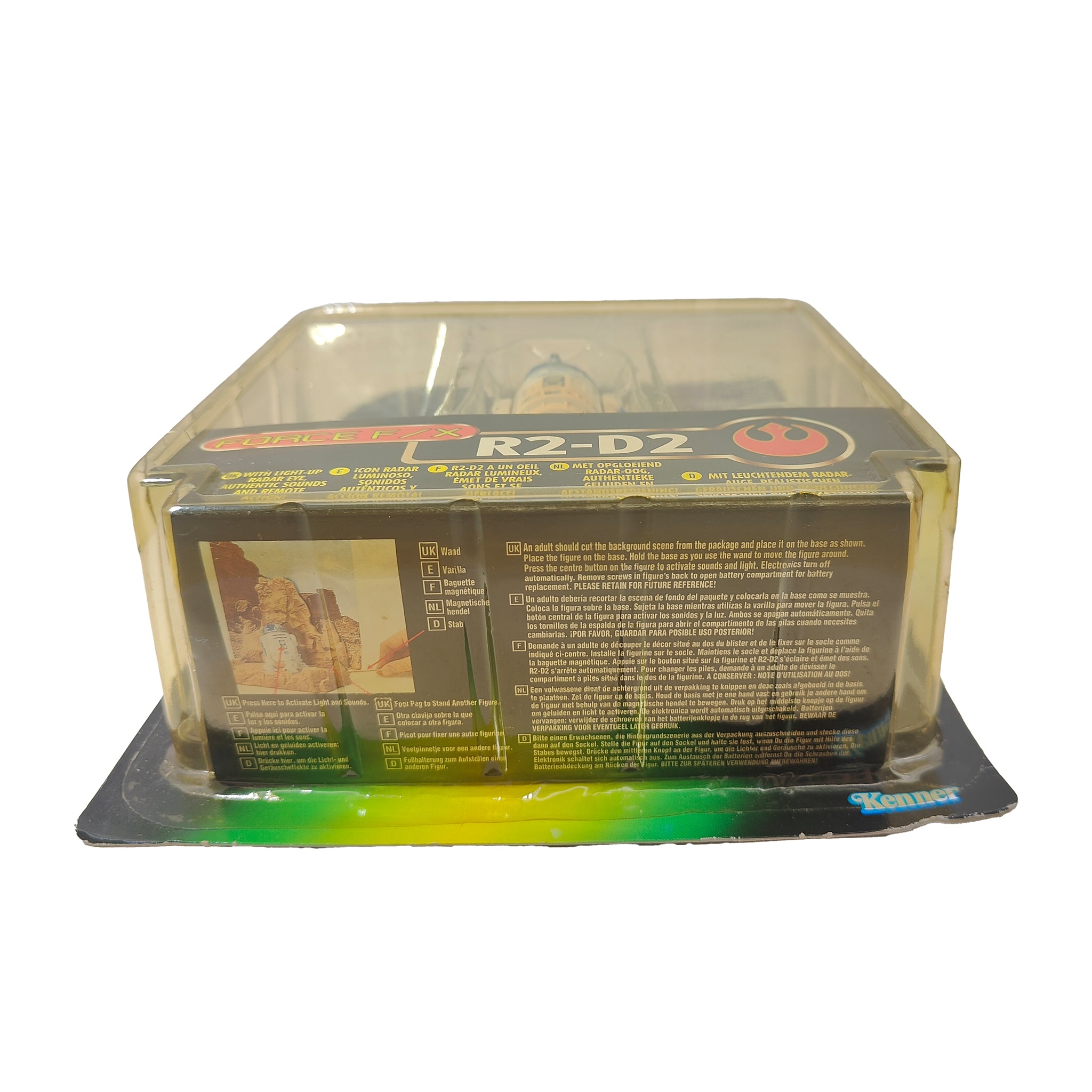 Star Wars Power of The Force Deluxe R2-D2 3.75 Inch Action Figure 1996 Green Tri Logo Card – Star Wars, Hasbro, 9.5 cm, 1996, pre-owned collector piece, Uncanny Collectibles Dublin Ireland