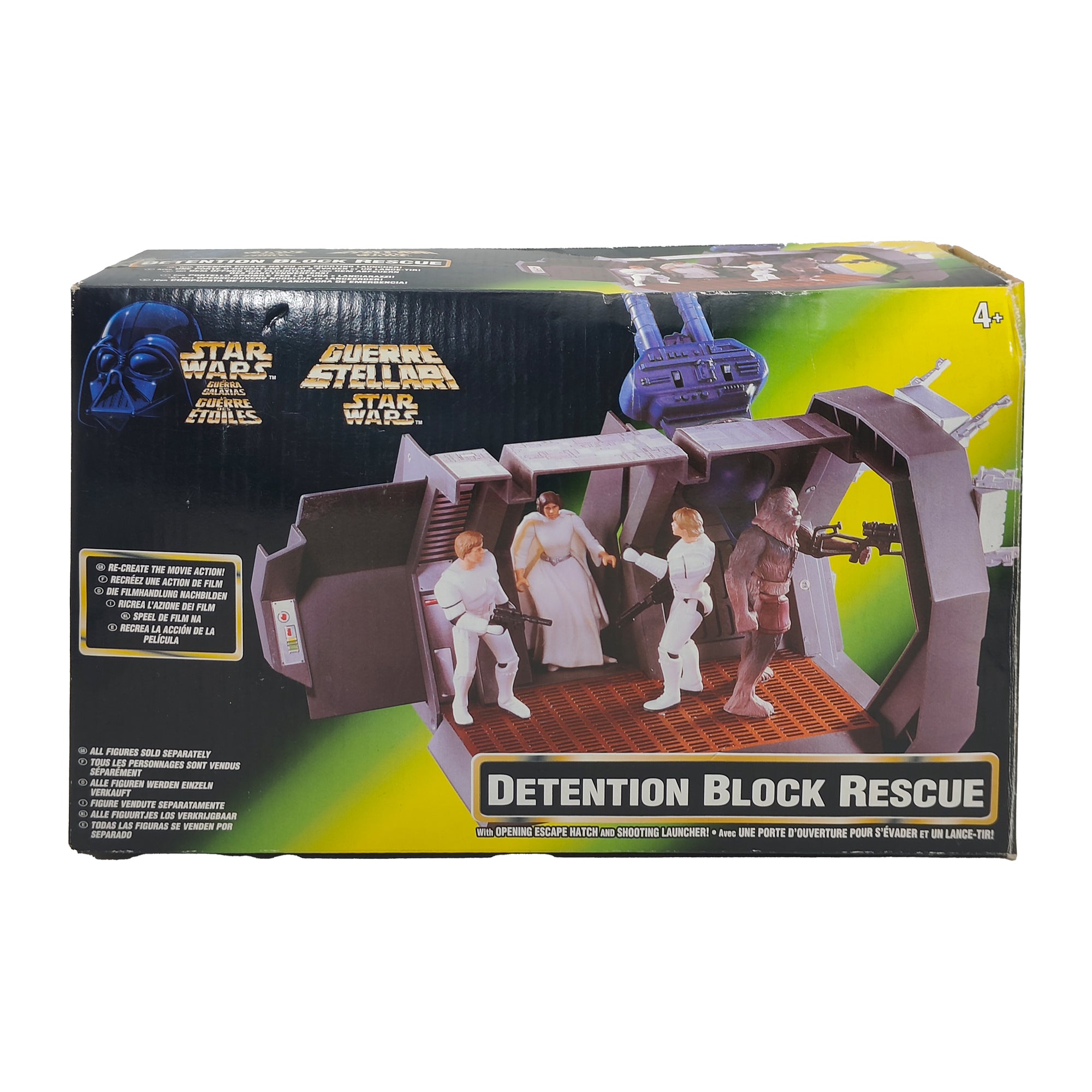 Star Wars Power of The Force Detention Block Rescue 3.75 Inch Playset 1996 Green Tri Logo Card